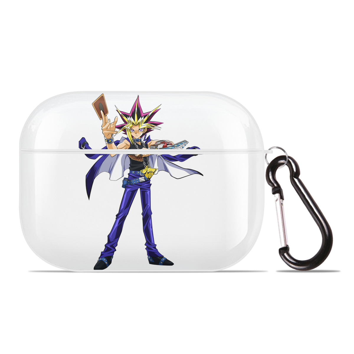 （画像用） 遊☆戯☆王 Yu-Gi-Oh! 【AirPods Pro用】ハードシェル保護ケース 耐衝撃・防指紋・カラビナ付き商品仕様