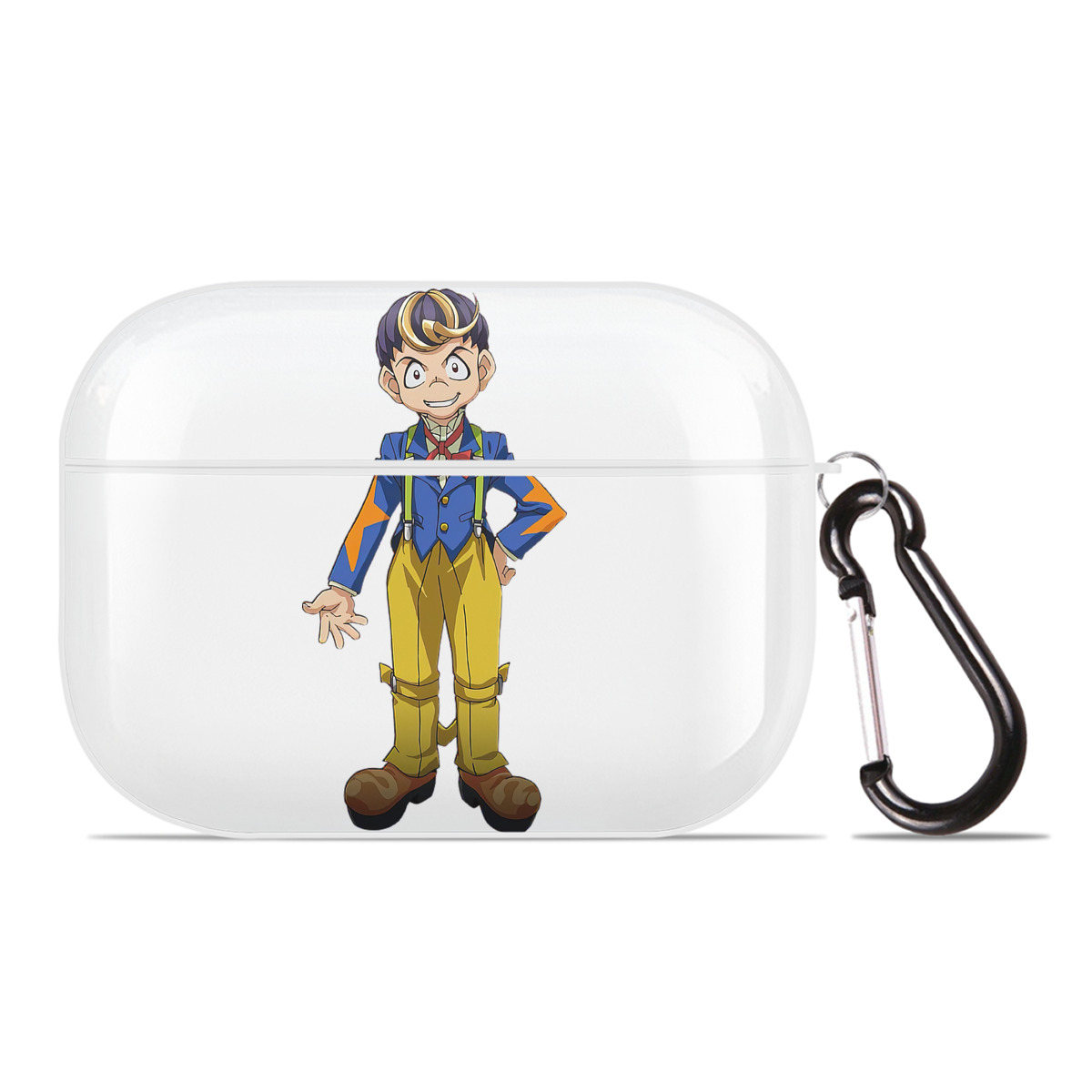 （画像用） 遊☆戯☆王 Yu-Gi-Oh! 【AirPods Pro用】ハードシェル保護ケース 耐衝撃・防指紋・カラビナ付き商品仕様