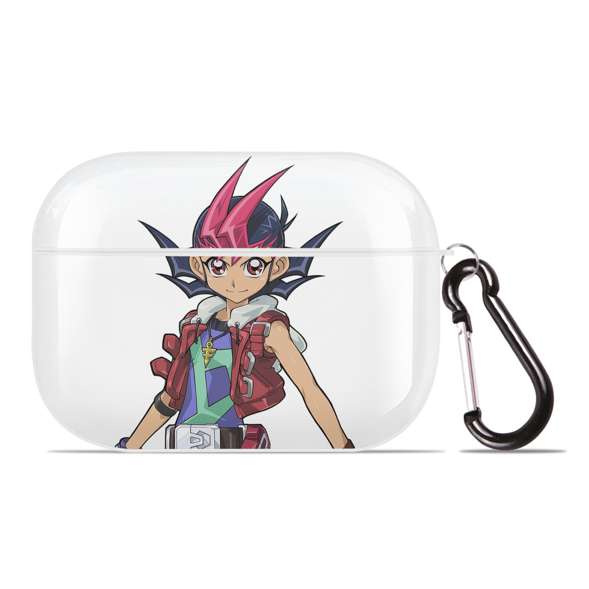 （画像用） 遊☆戯☆王 Yu-Gi-Oh! 【AirPods Pro用】ハードシェル保護ケース 耐衝撃・防指紋・カラビナ付き商品仕様