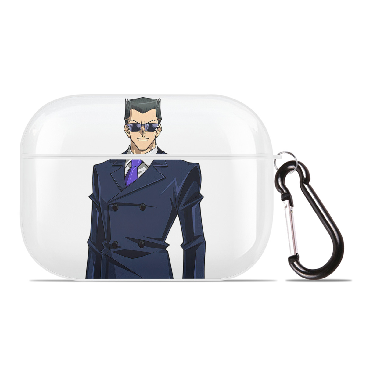 （画像用） 遊☆戯☆王 Yu-Gi-Oh! 【AirPods Pro用】ハードシェル保護ケース 耐衝撃・防指紋・カラビナ付き商品仕様