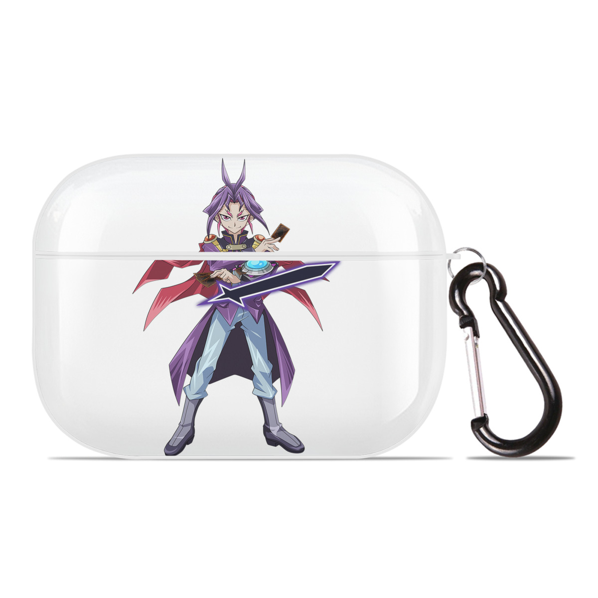（画像用） 遊☆戯☆王 Yu-Gi-Oh! 【AirPods Pro用】ハードシェル保護ケース 耐衝撃・防指紋・カラビナ付き商品仕様