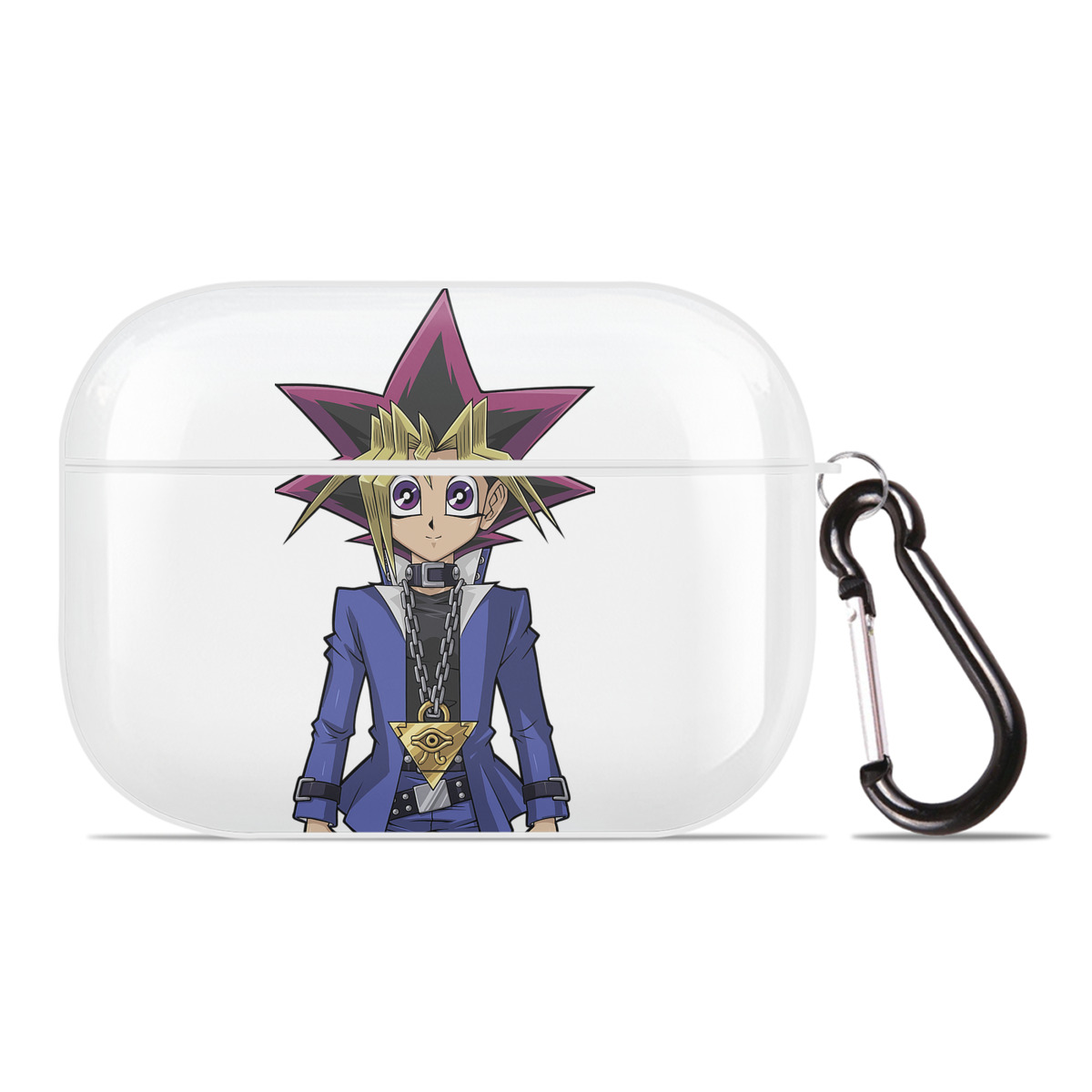 （画像用） 遊☆戯☆王 Yu-Gi-Oh! 【AirPods Pro用】ハードシェル保護ケース 耐衝撃・防指紋・カラビナ付き商品仕様