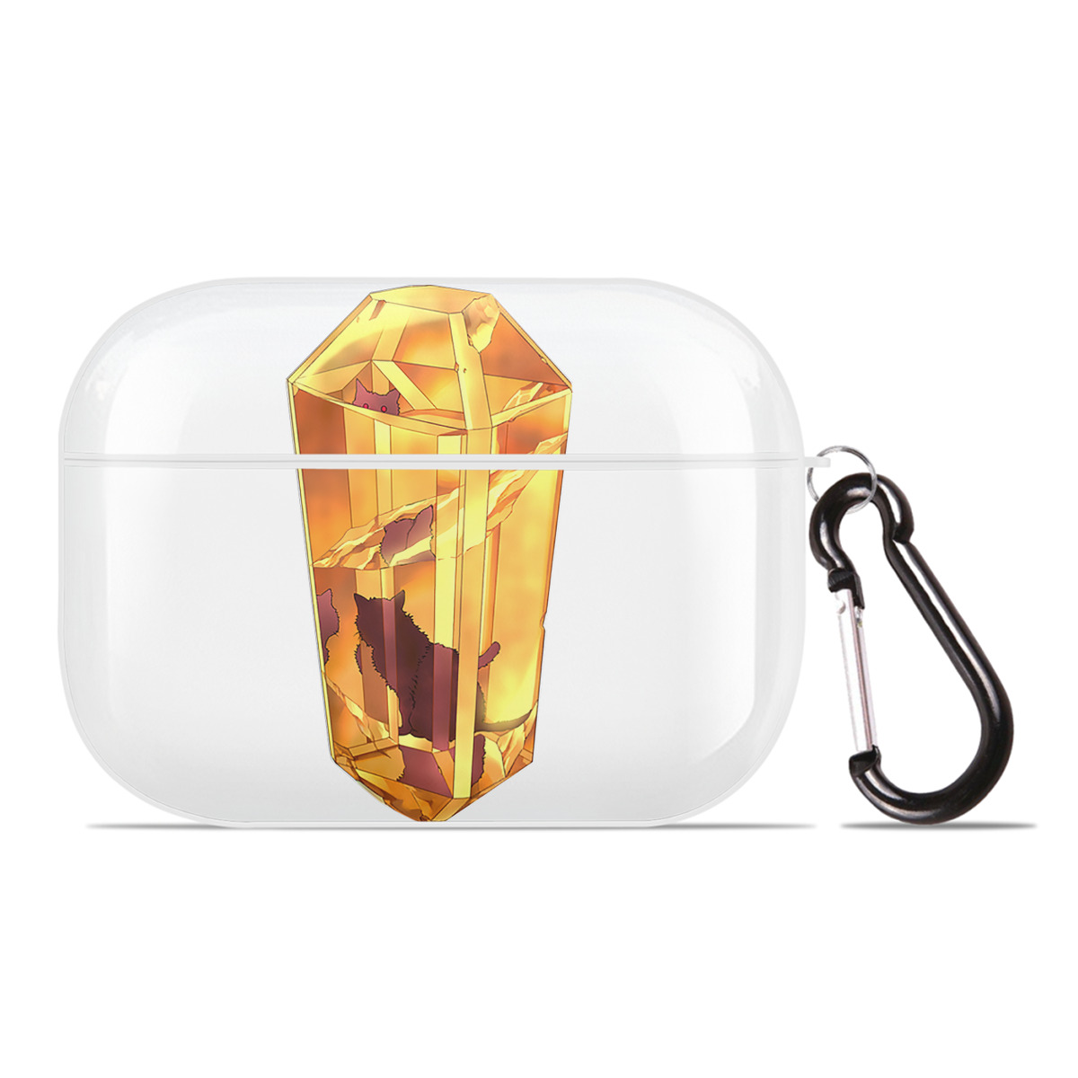 （画像用） 遊☆戯☆王 Yu-Gi-Oh! 【AirPods Pro用】ハードシェル保護ケース 耐衝撃・防指紋・カラビナ付き商品仕様