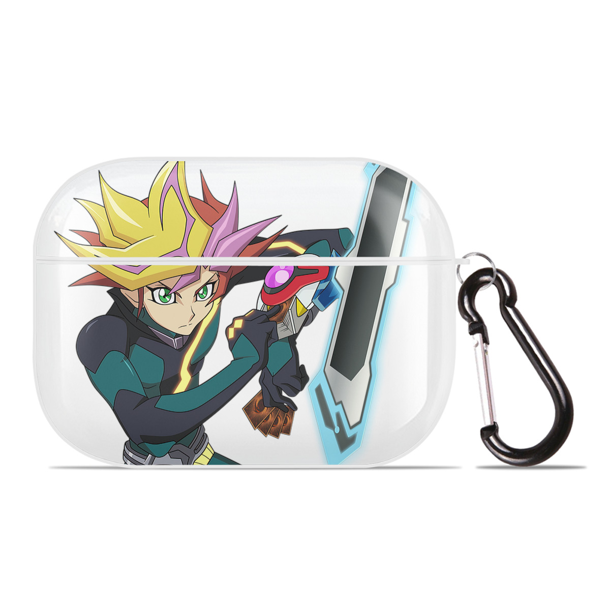 （画像用） 遊☆戯☆王 Yu-Gi-Oh! 【AirPods Pro用】ハードシェル保護ケース 耐衝撃・防指紋・カラビナ付き商品仕様