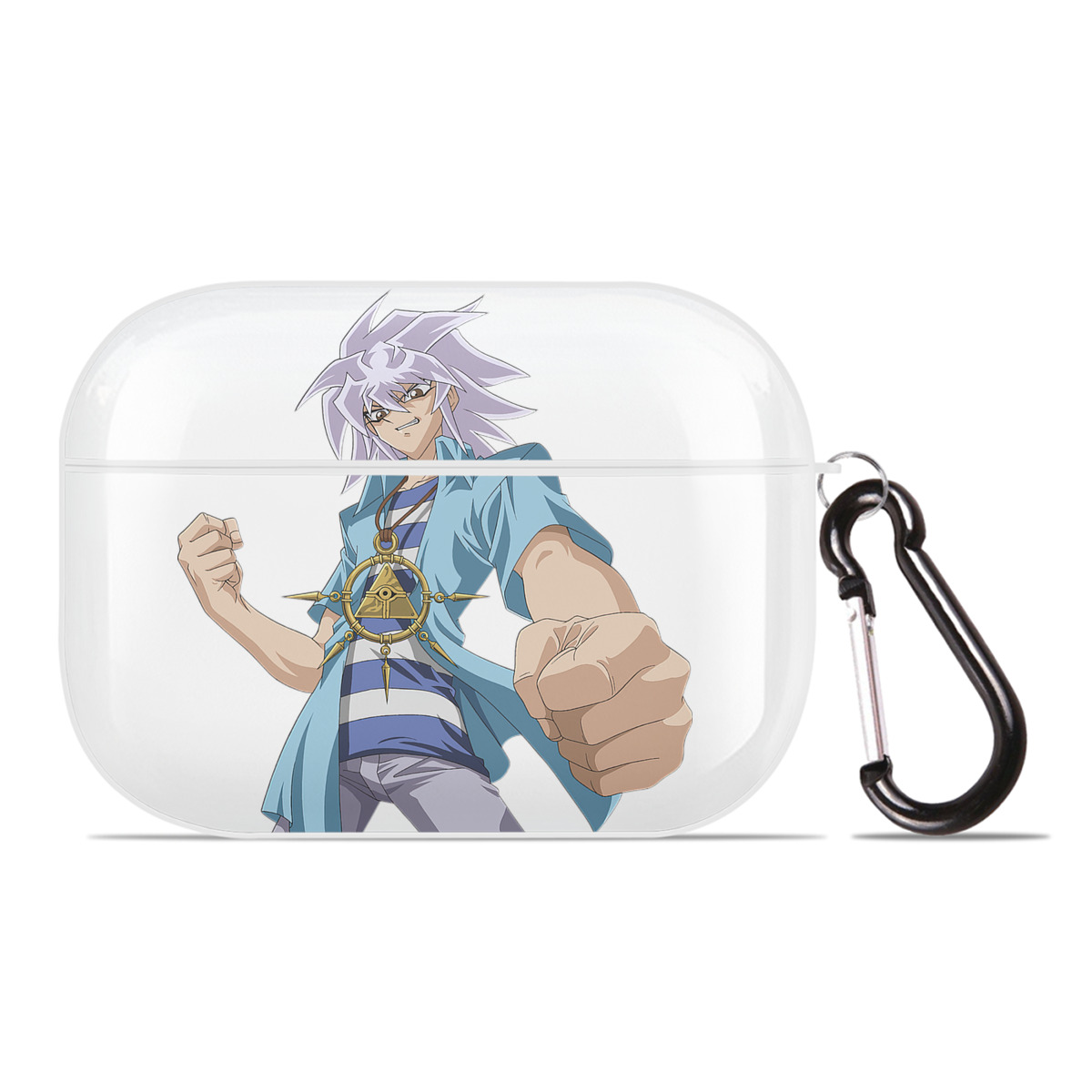 （画像用） 遊☆戯☆王 Yu-Gi-Oh! 【AirPods Pro用】ハードシェル保護ケース 耐衝撃・防指紋・カラビナ付き商品仕様