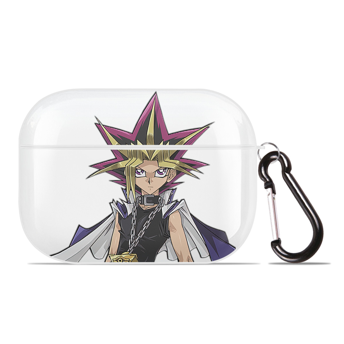 （画像用） 遊☆戯☆王 Yu-Gi-Oh! 【AirPods Pro用】ハードシェル保護ケース 耐衝撃・防指紋・カラビナ付き商品仕様