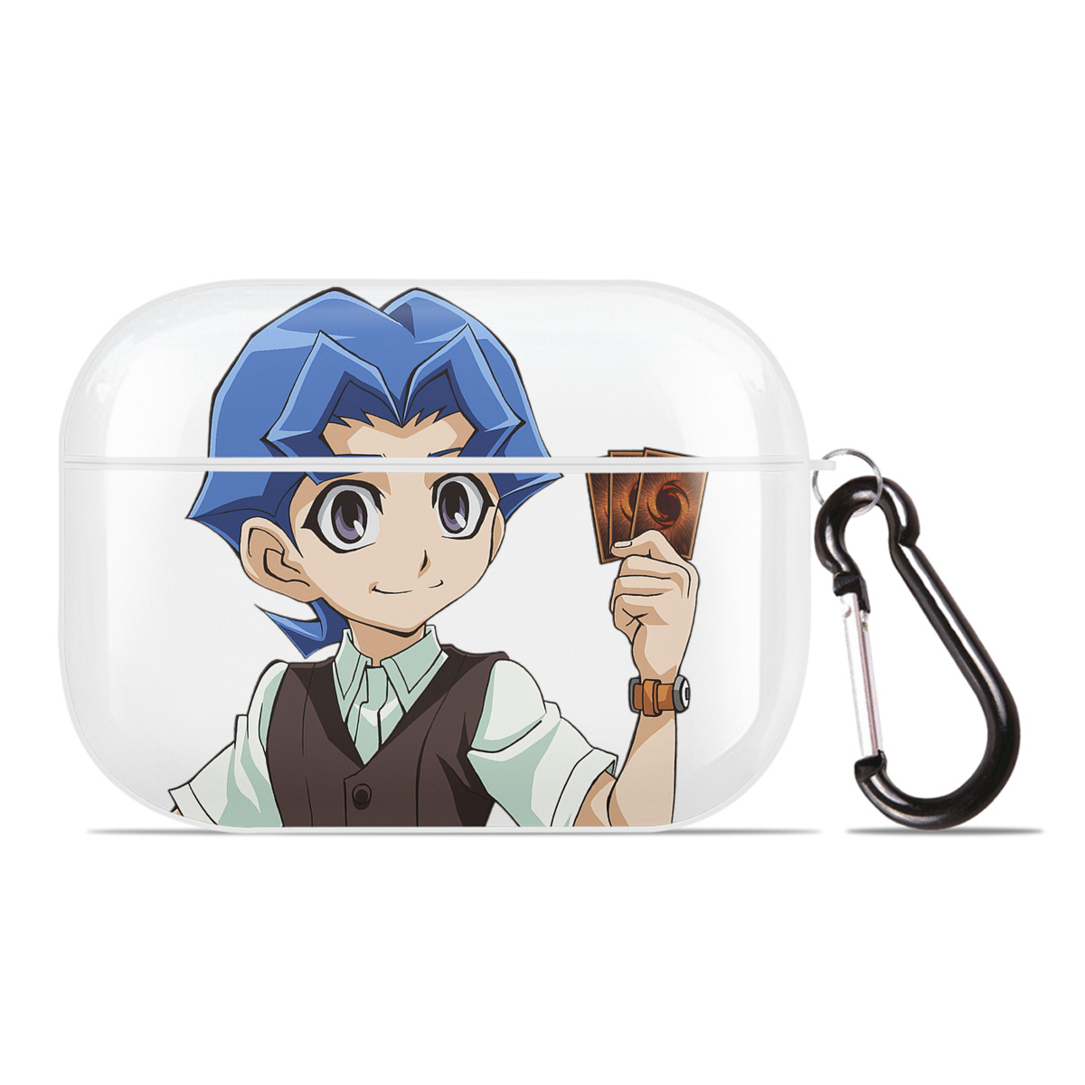 （画像用） 遊☆戯☆王 Yu-Gi-Oh! 【AirPods Pro用】ハードシェル保護ケース 耐衝撃・防指紋・カラビナ付き商品仕様
