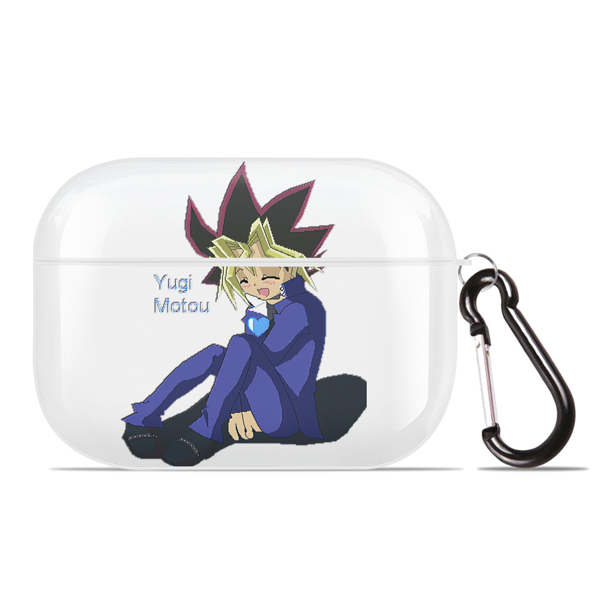 （画像用） 遊☆戯☆王 Yu-Gi-Oh! 【AirPods Pro用】ハードシェル保護ケース 耐衝撃・防指紋・カラビナ付き商品仕様