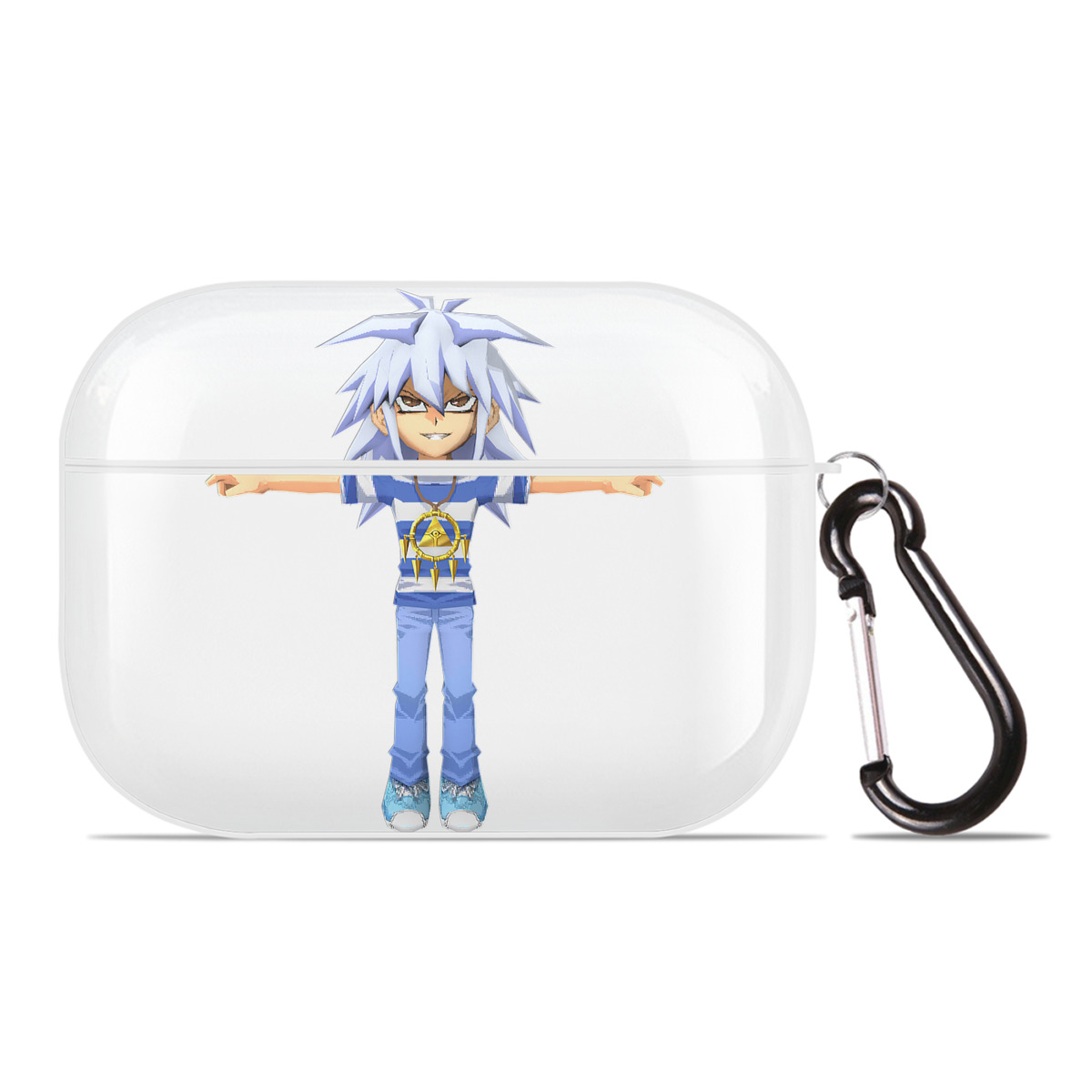 （画像用） 遊☆戯☆王 Yu-Gi-Oh! 【AirPods Pro用】ハードシェル保護ケース 耐衝撃・防指紋・カラビナ付き商品仕様