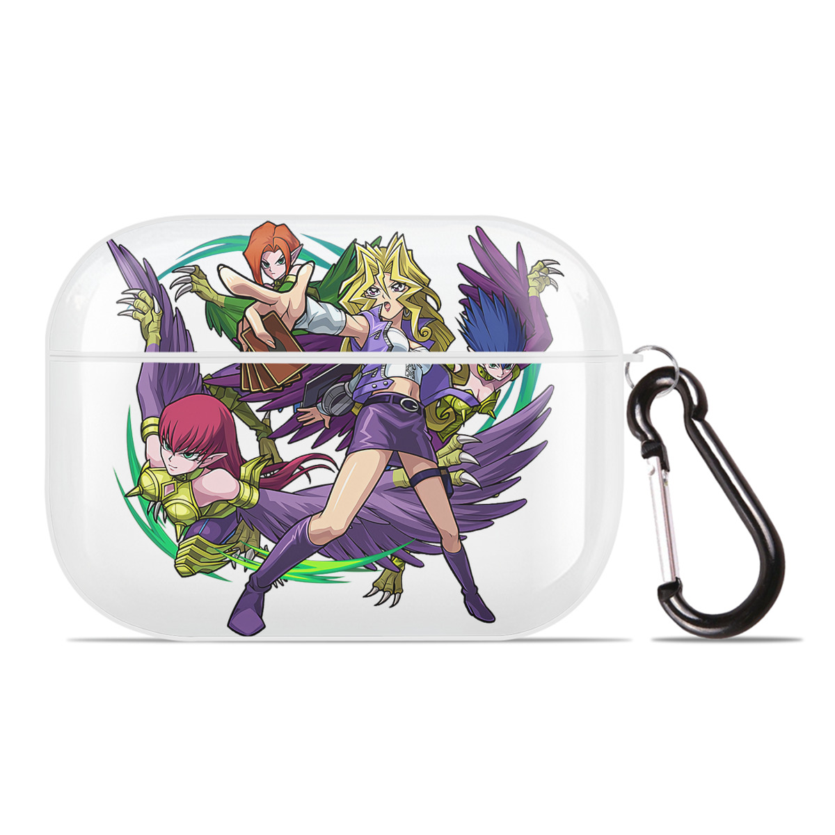 （画像用） 遊☆戯☆王 Yu-Gi-Oh! 【AirPods Pro用】ハードシェル保護ケース 耐衝撃・防指紋・カラビナ付き商品仕様