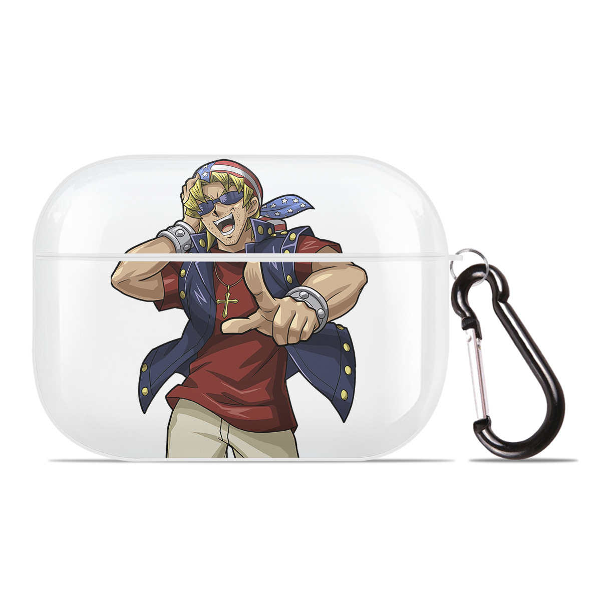 （画像用） 遊☆戯☆王 Yu-Gi-Oh! 【AirPods Pro用】ハードシェル保護ケース 耐衝撃・防指紋・カラビナ付き商品仕様