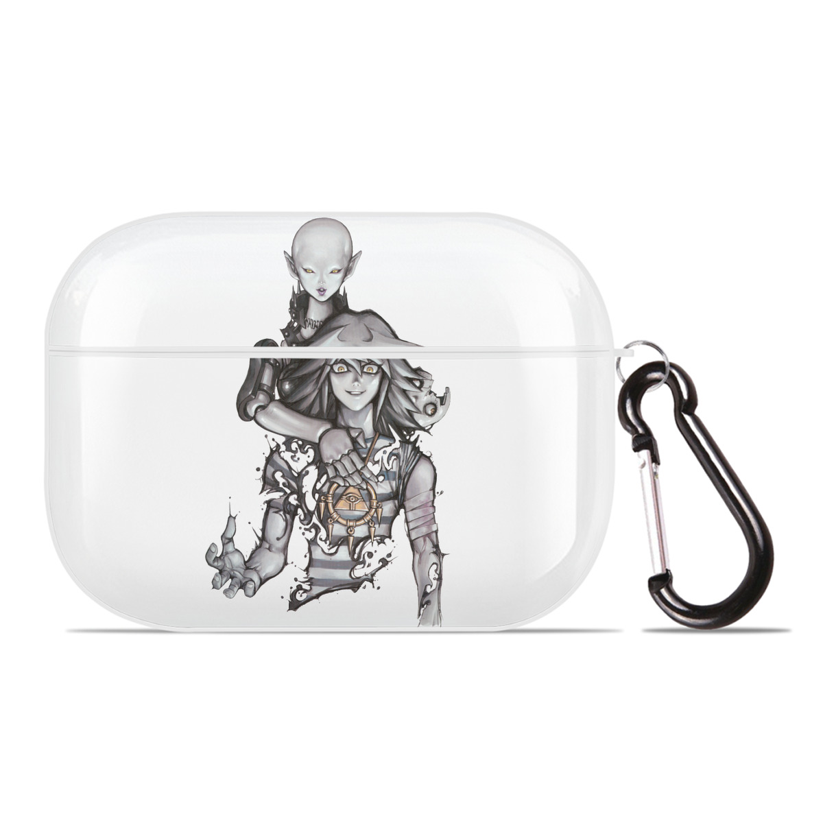 （画像用） 遊☆戯☆王 Yu-Gi-Oh! 【AirPods Pro用】ハードシェル保護ケース 耐衝撃・防指紋・カラビナ付き商品仕様