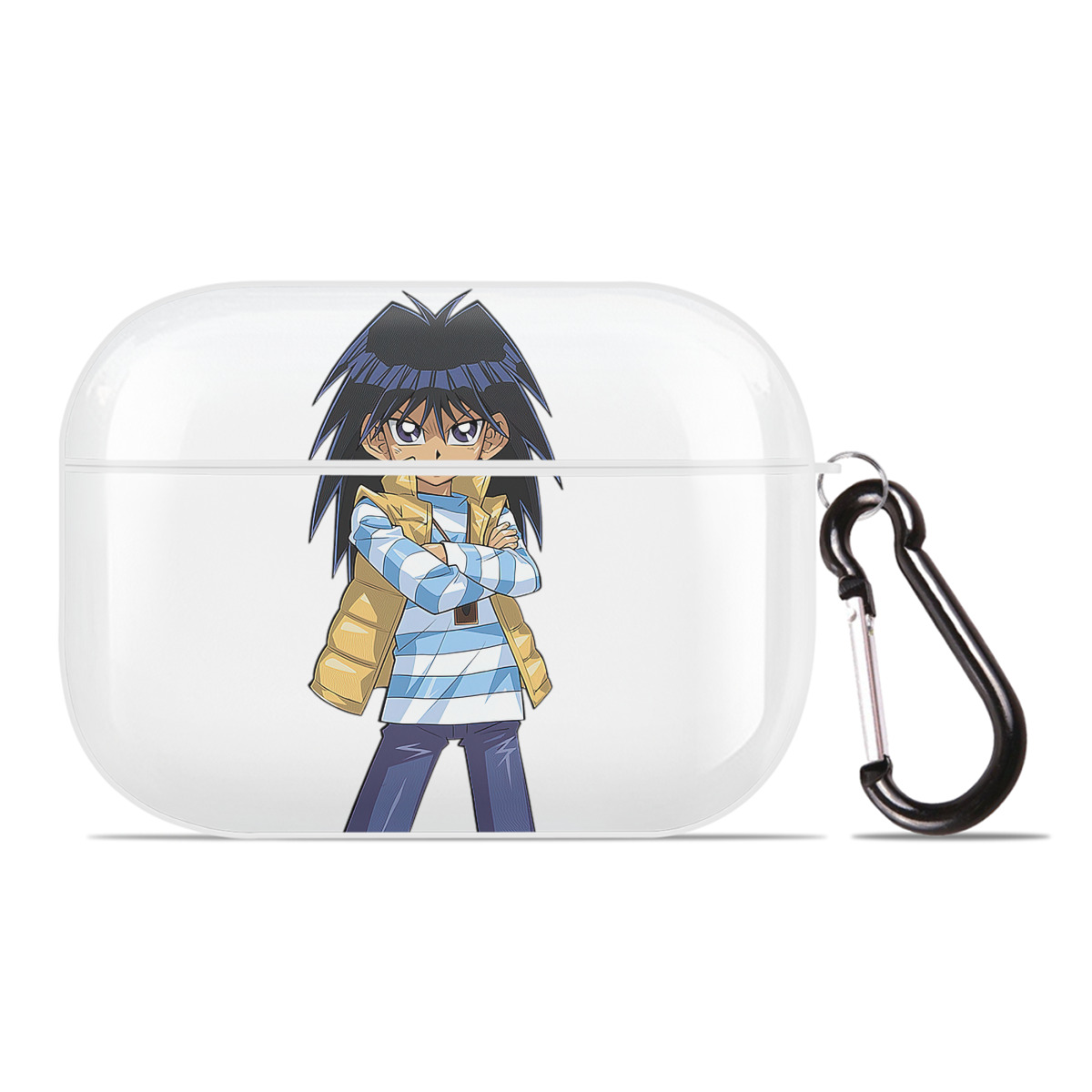 （画像用） 遊☆戯☆王 Yu-Gi-Oh! 【AirPods Pro用】ハードシェル保護ケース 耐衝撃・防指紋・カラビナ付き商品仕様