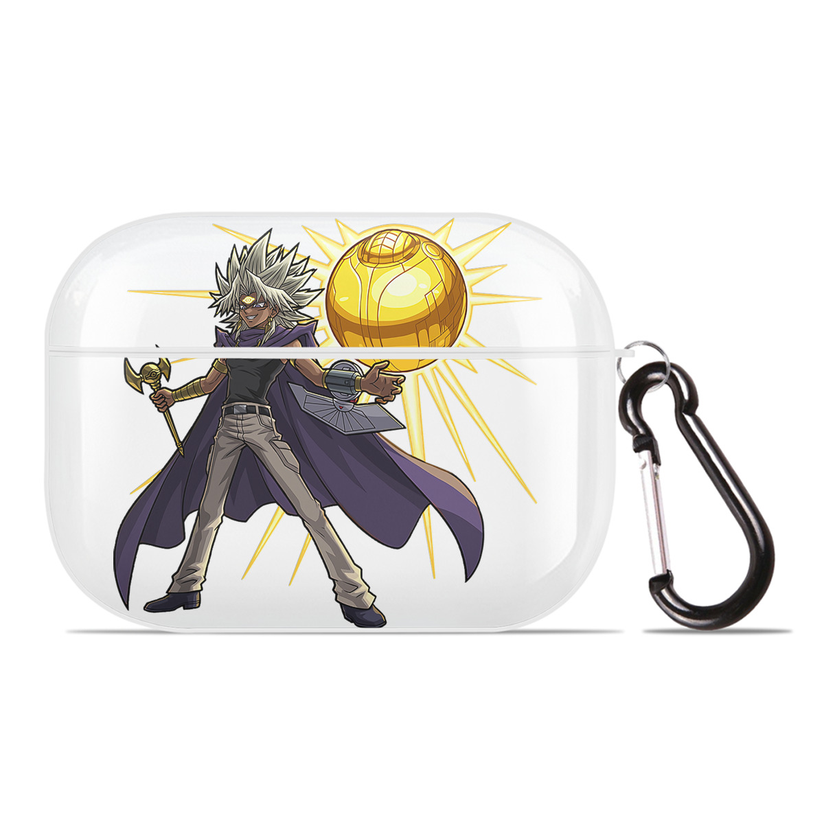 （画像用） 遊☆戯☆王 Yu-Gi-Oh! 【AirPods Pro用】ハードシェル保護ケース 耐衝撃・防指紋・カラビナ付き商品仕様