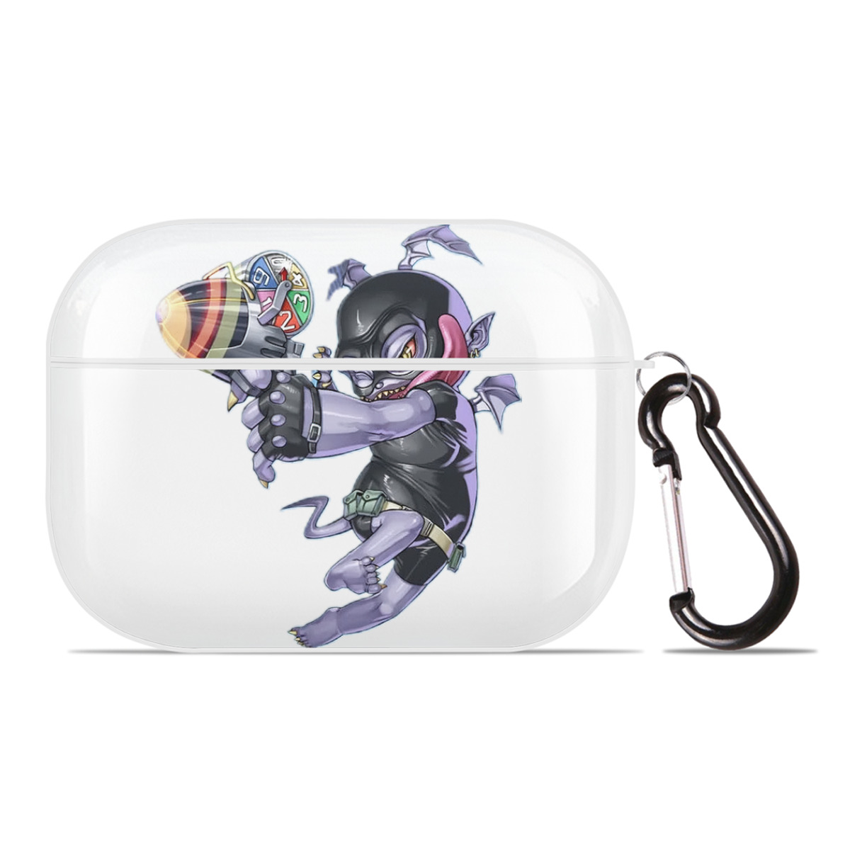 （画像用） 遊☆戯☆王 Yu-Gi-Oh! 【AirPods Pro用】ハードシェル保護ケース 耐衝撃・防指紋・カラビナ付き商品仕様