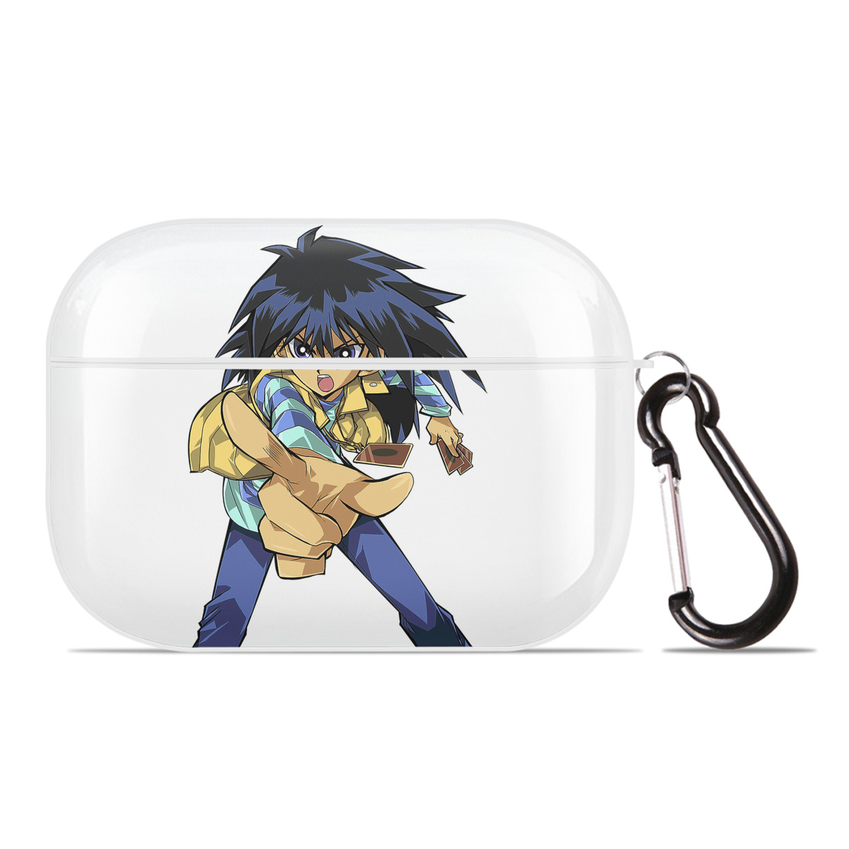 （画像用） 遊☆戯☆王 Yu-Gi-Oh! 【AirPods Pro用】ハードシェル保護ケース 耐衝撃・防指紋・カラビナ付き商品仕様