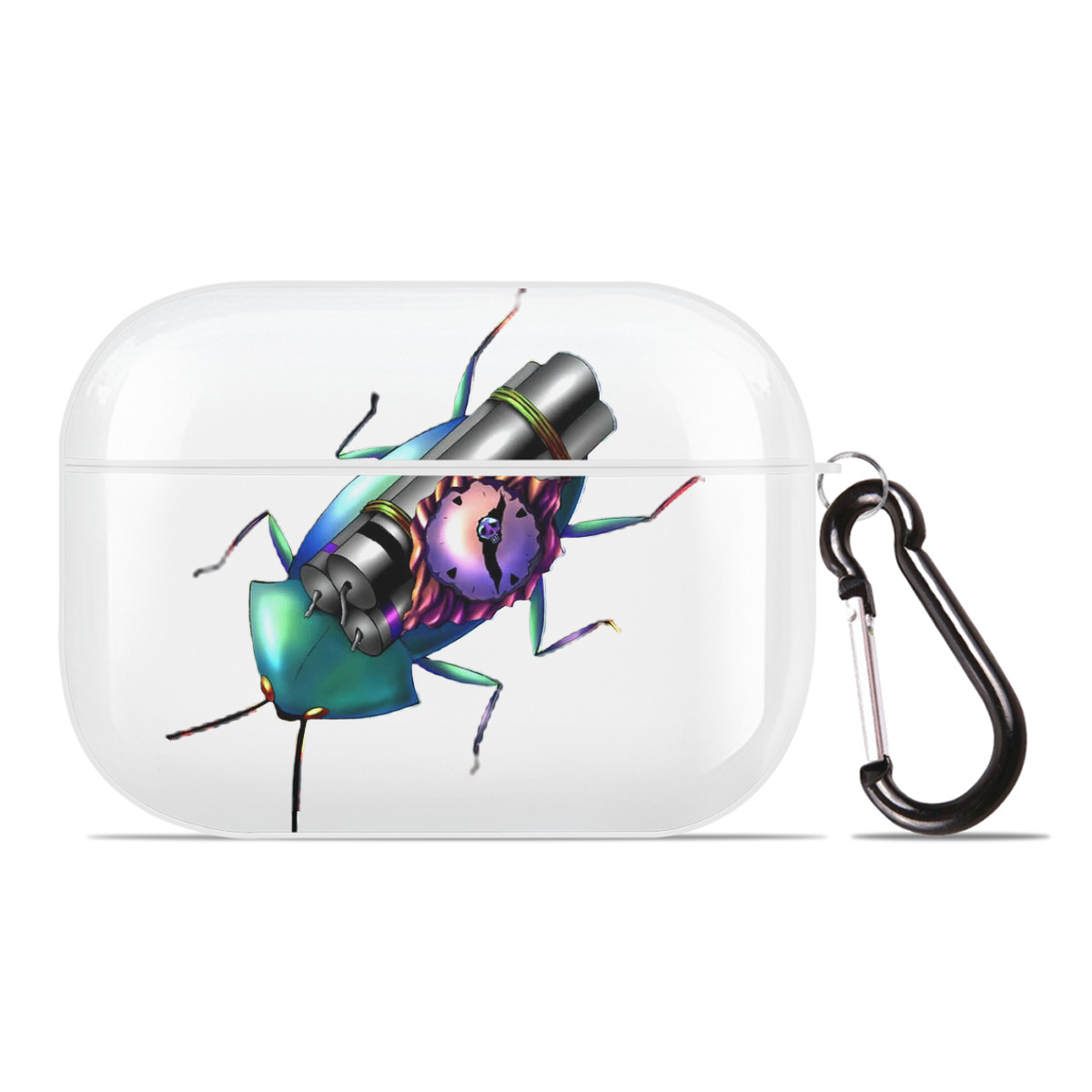 （画像用） 遊☆戯☆王 Yu-Gi-Oh! 【AirPods Pro用】ハードシェル保護ケース 耐衝撃・防指紋・カラビナ付き商品仕様