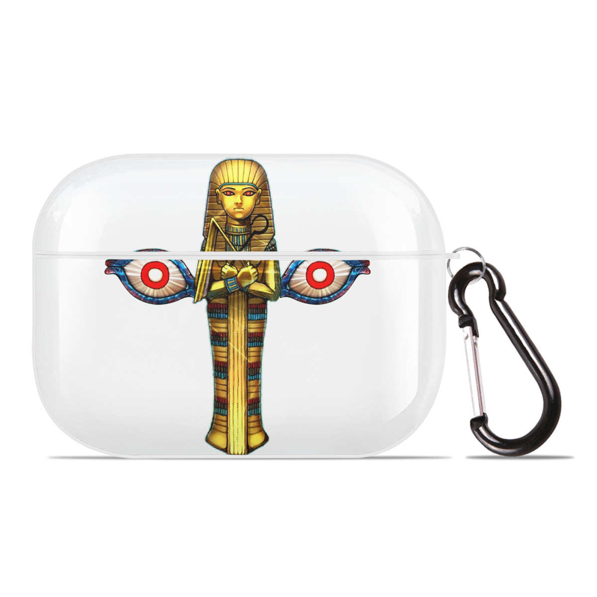 （画像用） 遊☆戯☆王 Yu-Gi-Oh! 【AirPods Pro用】ハードシェル保護ケース 耐衝撃・防指紋・カラビナ付き商品仕様