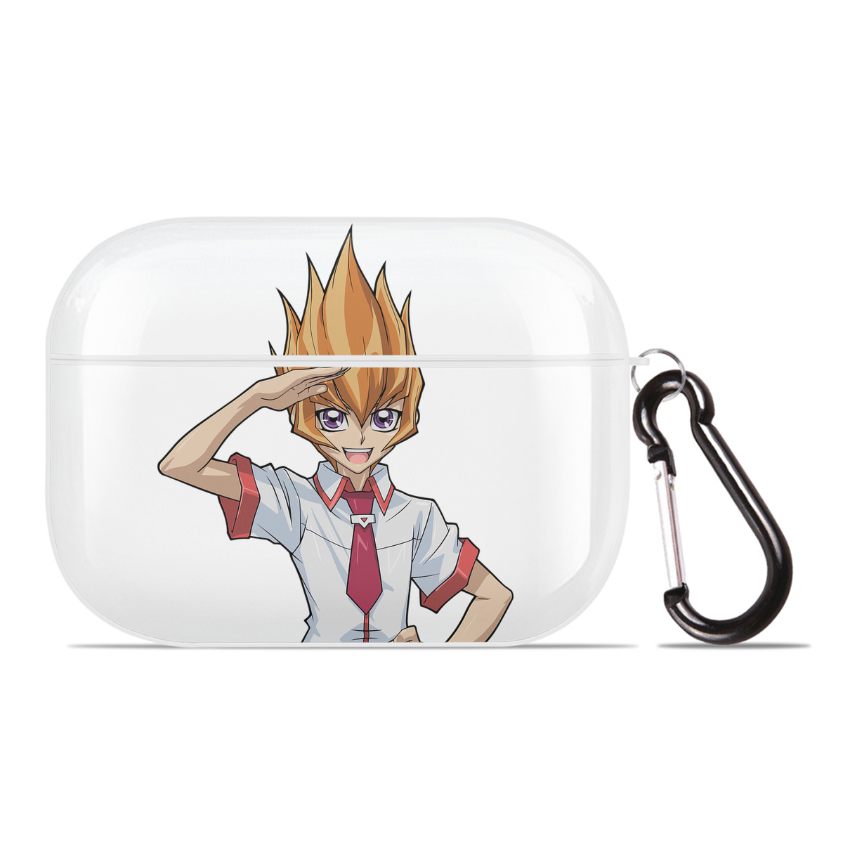 （画像用） 遊☆戯☆王 Yu-Gi-Oh! 【AirPods Pro用】ハードシェル保護ケース 耐衝撃・防指紋・カラビナ付き商品仕様