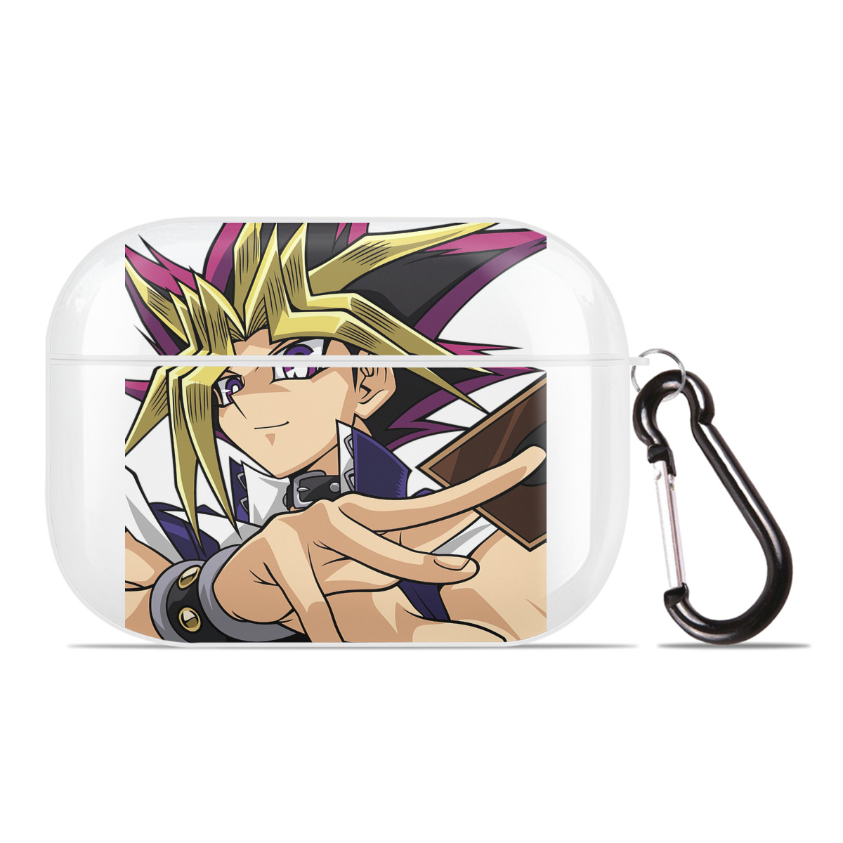 （画像用） 遊☆戯☆王 Yu-Gi-Oh! 【AirPods Pro用】ハードシェル保護ケース 耐衝撃・防指紋・カラビナ付き商品仕様