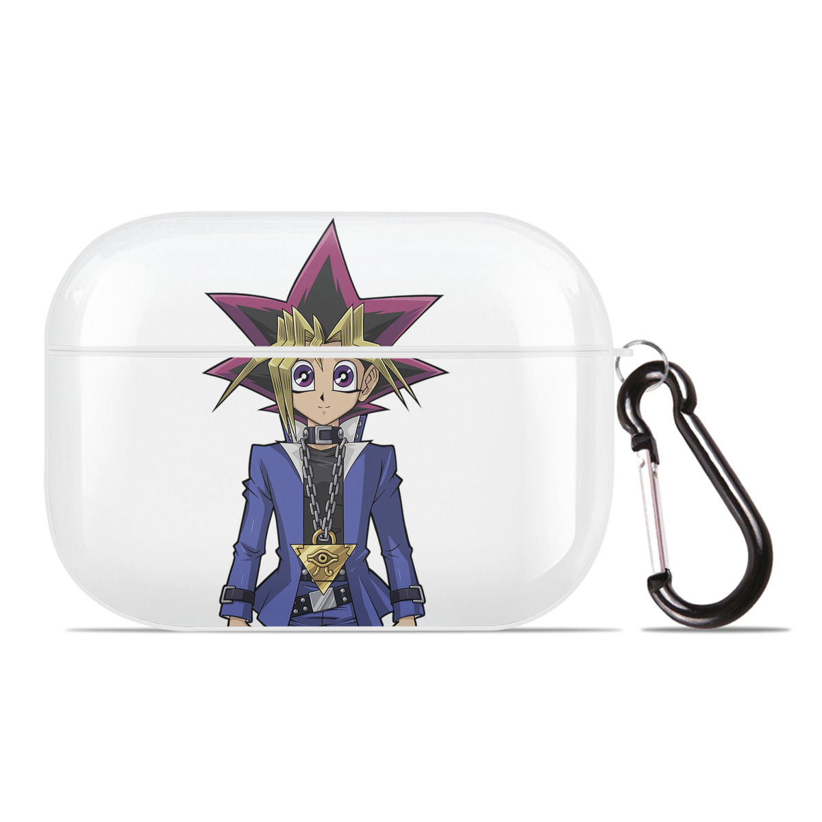 （画像用） 遊☆戯☆王 Yu-Gi-Oh! 【AirPods Pro用】ハードシェル保護ケース 耐衝撃・防指紋・カラビナ付き商品仕様