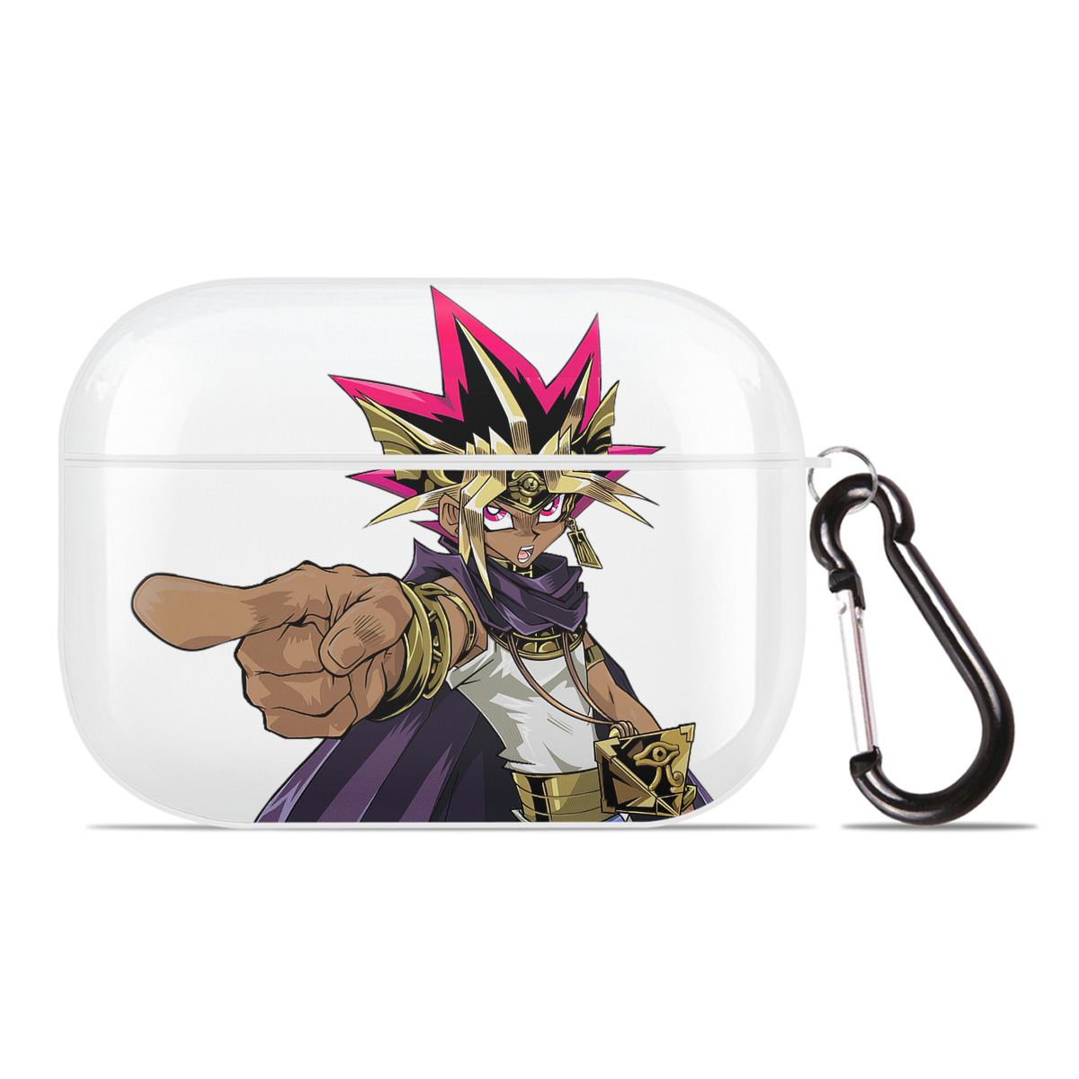 （画像用） 遊☆戯☆王 Yu-Gi-Oh! 【AirPods Pro用】ハードシェル保護ケース 耐衝撃・防指紋・カラビナ付き商品仕様