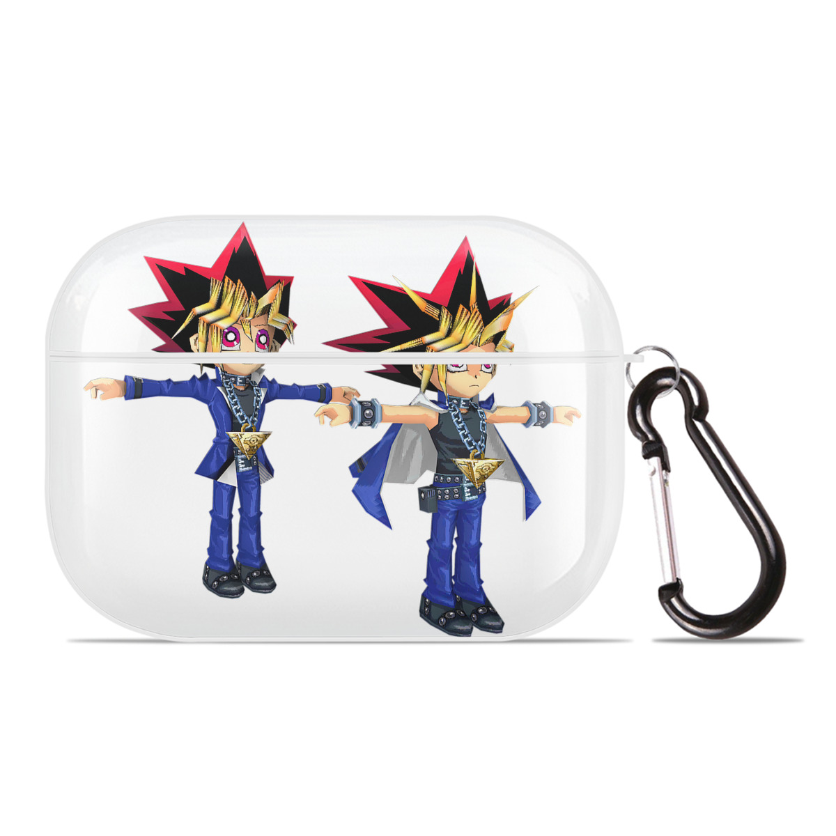 （画像用） 遊☆戯☆王 Yu-Gi-Oh! 【AirPods Pro用】ハードシェル保護ケース 耐衝撃・防指紋・カラビナ付き商品仕様