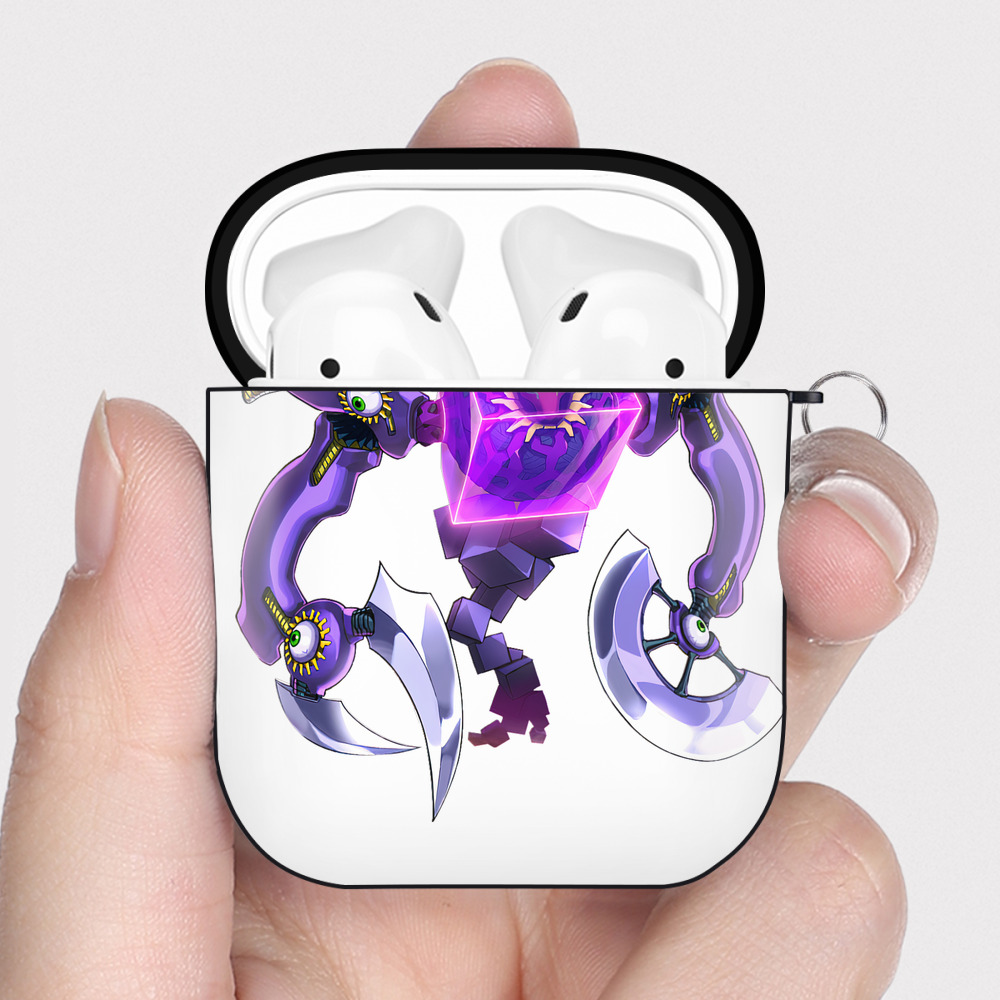 （画像用） 遊☆戯☆王 Yu-Gi-Oh! AirPods 第2世代保護ケース ハードシェル ブラック 耐衝撃・防指紋・カラビナ付き