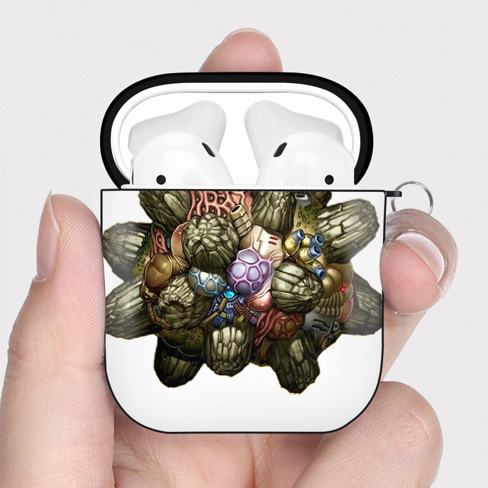 （画像用） 遊☆戯☆王 Yu-Gi-Oh! AirPods 第2世代保護ケース ハードシェル ブラック 耐衝撃・防指紋・カラビナ付き