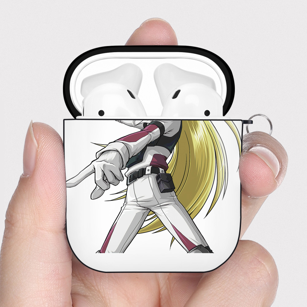 （画像用） 遊☆戯☆王 Yu-Gi-Oh! AirPods 第2世代保護ケース ハードシェル ブラック 耐衝撃・防指紋・カラビナ付き