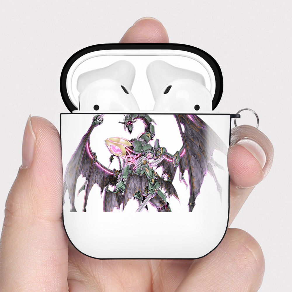 （画像用） 遊☆戯☆王 Yu-Gi-Oh! AirPods 第2世代保護ケース ハードシェル ブラック 耐衝撃・防指紋・カラビナ付き
