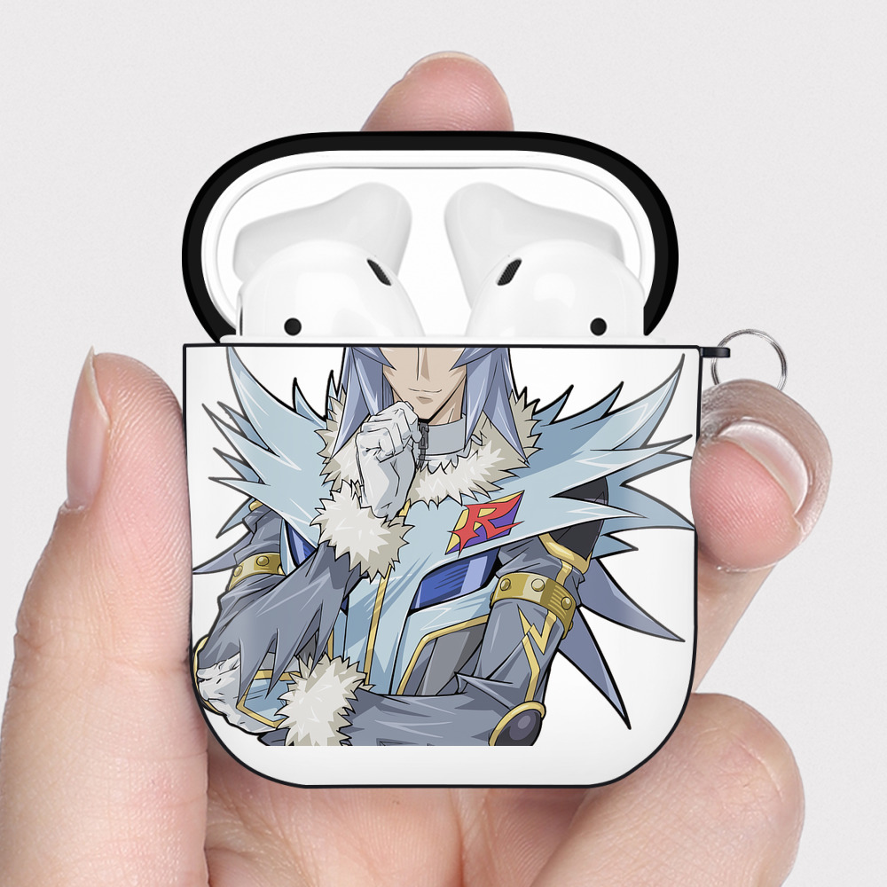 （画像用） 遊☆戯☆王 Yu-Gi-Oh! AirPods 第2世代保護ケース ハードシェル ブラック 耐衝撃・防指紋・カラビナ付き