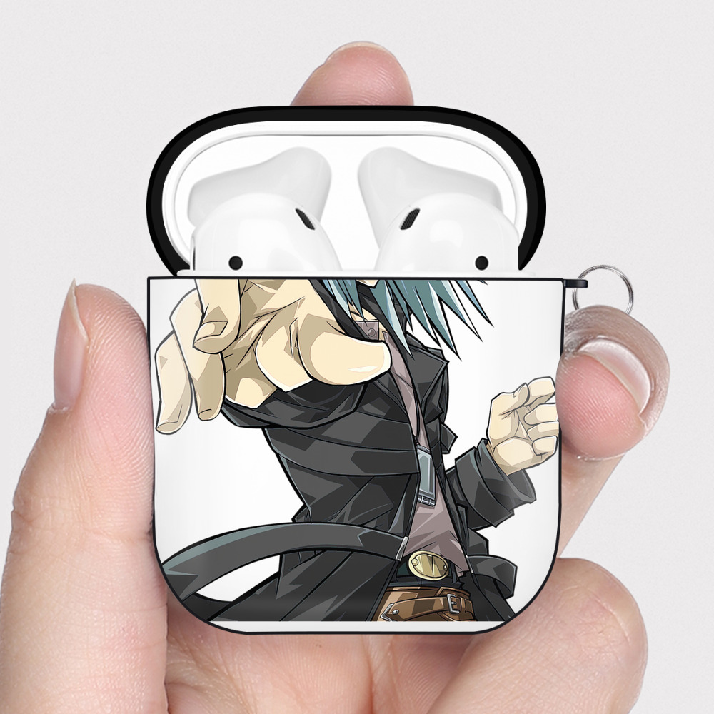 （画像用） 遊☆戯☆王 Yu-Gi-Oh! AirPods 第2世代保護ケース ハードシェル ブラック 耐衝撃・防指紋・カラビナ付き