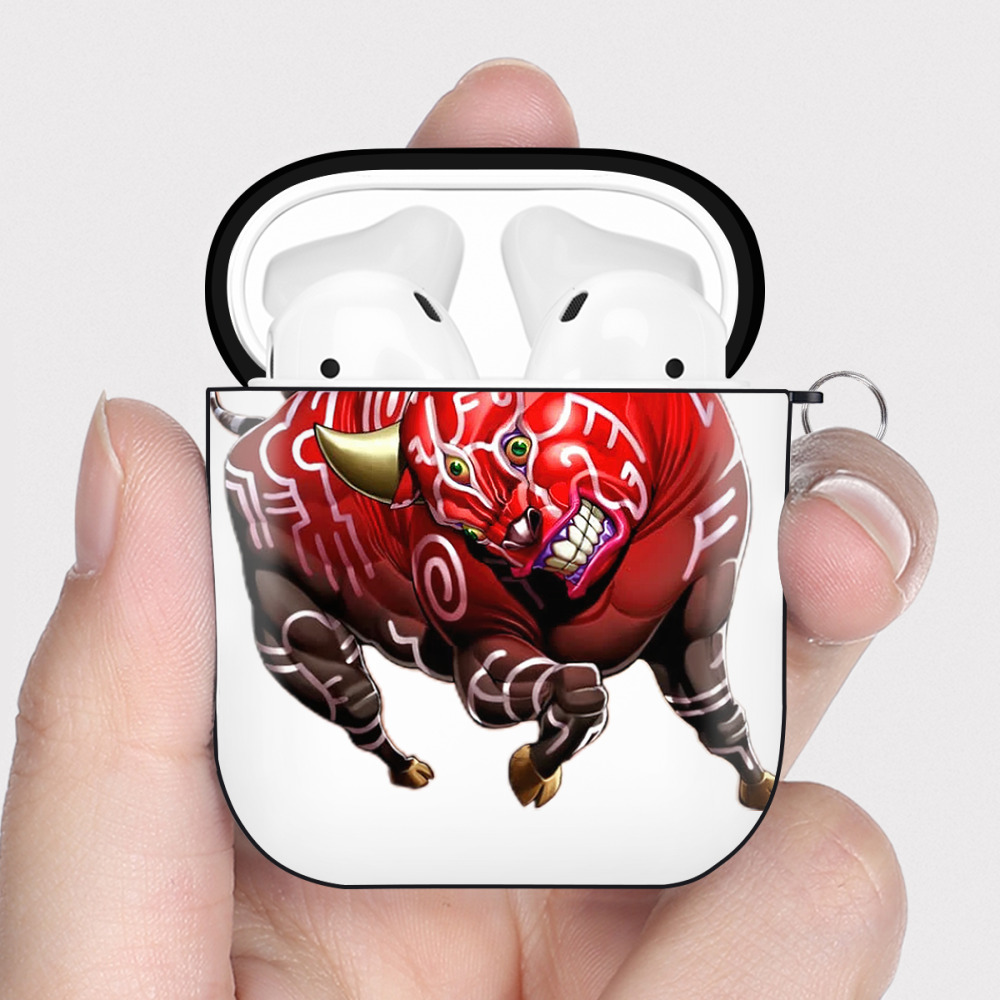 （画像用） 遊☆戯☆王 Yu-Gi-Oh! AirPods 第2世代保護ケース ハードシェル ブラック 耐衝撃・防指紋・カラビナ付き