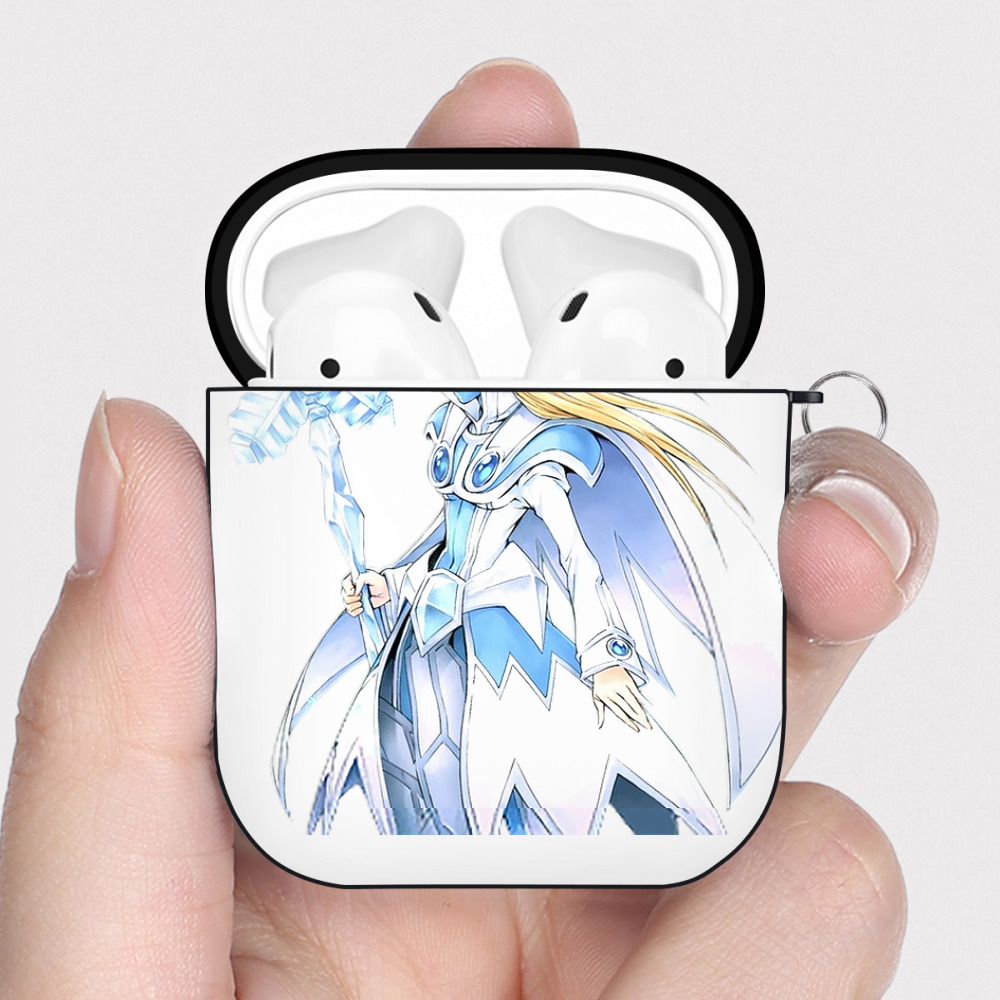 （画像用） 遊☆戯☆王 Yu-Gi-Oh! AirPods 第2世代保護ケース ハードシェル ブラック 耐衝撃・防指紋・カラビナ付き