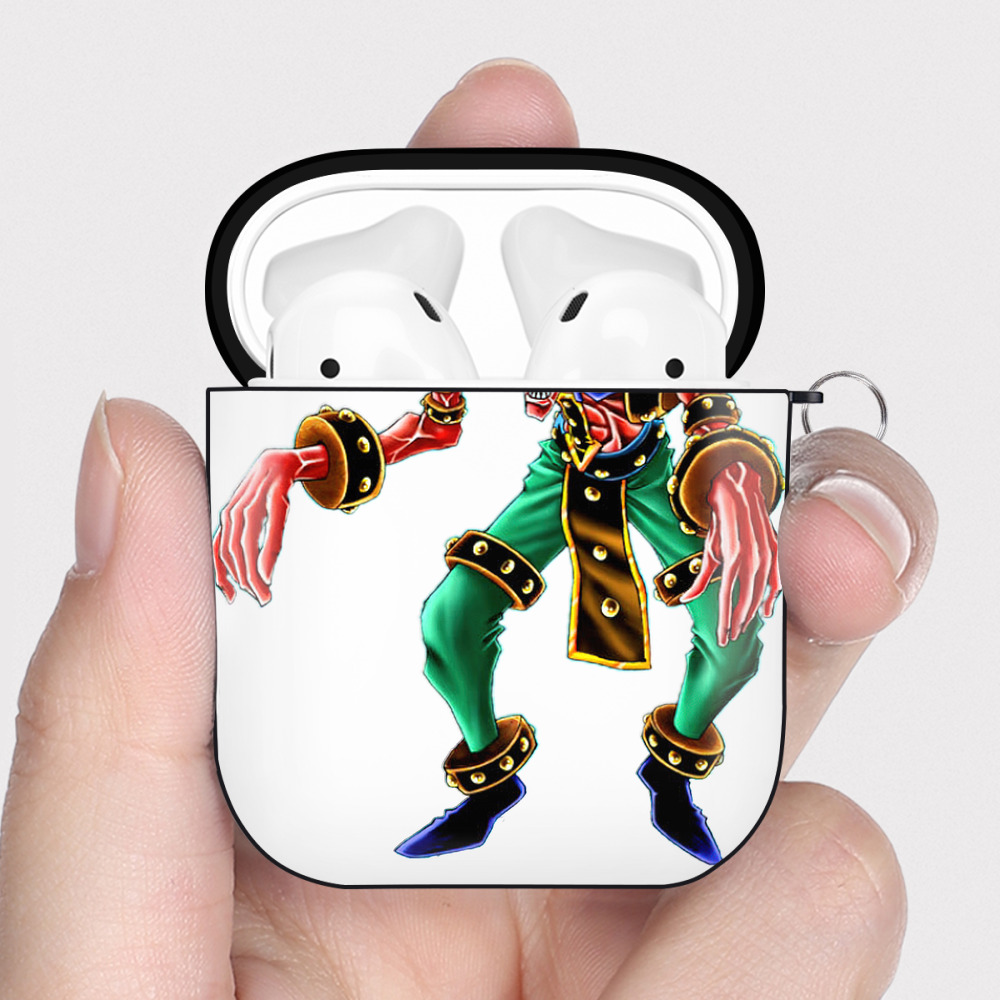 （画像用） 遊☆戯☆王 Yu-Gi-Oh! AirPods 第2世代保護ケース ハードシェル ブラック 耐衝撃・防指紋・カラビナ付き