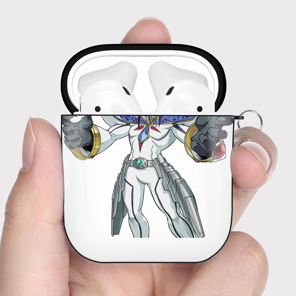 （画像用） 遊☆戯☆王 Yu-Gi-Oh! AirPods 第2世代保護ケース ハードシェル ブラック 耐衝撃・防指紋・カラビナ付き