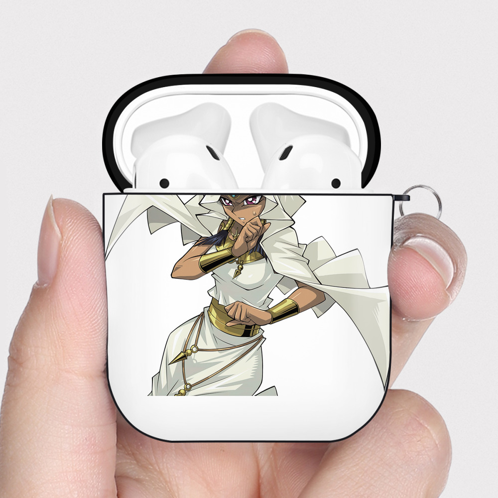 （画像用） 遊☆戯☆王 Yu-Gi-Oh! AirPods 第2世代保護ケース ハードシェル ブラック 耐衝撃・防指紋・カラビナ付き