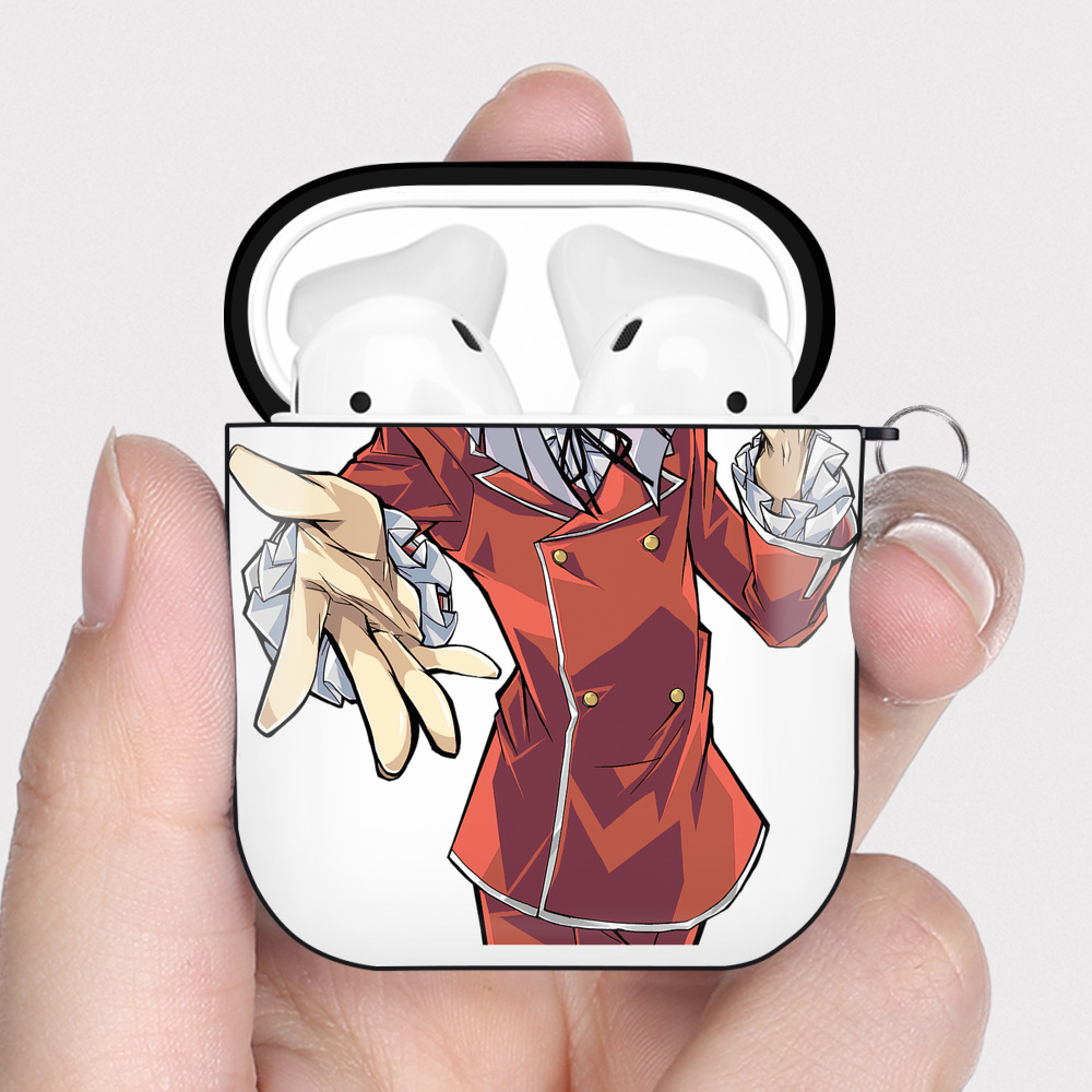 （画像用） 遊☆戯☆王 Yu-Gi-Oh! AirPods 第2世代保護ケース ハードシェル ブラック 耐衝撃・防指紋・カラビナ付き