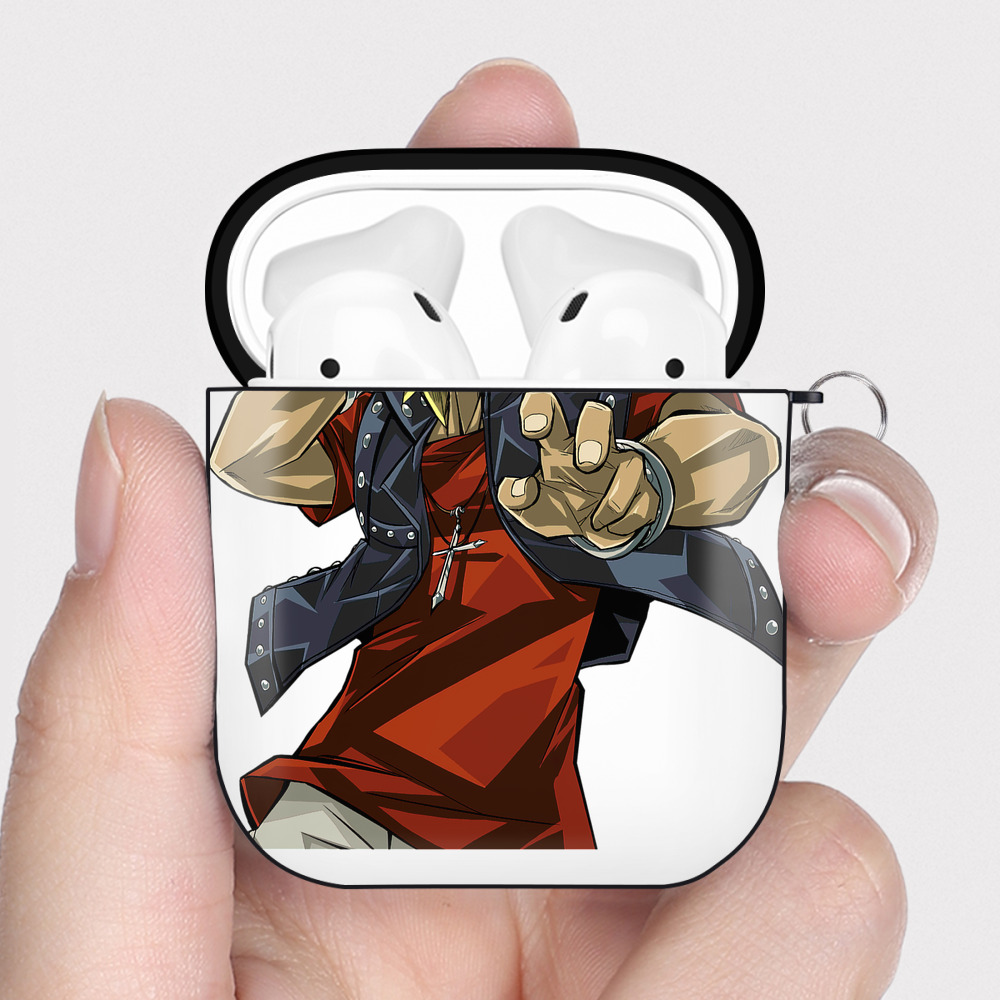 （画像用） 遊☆戯☆王 Yu-Gi-Oh! AirPods 第2世代保護ケース ハードシェル ブラック 耐衝撃・防指紋・カラビナ付き