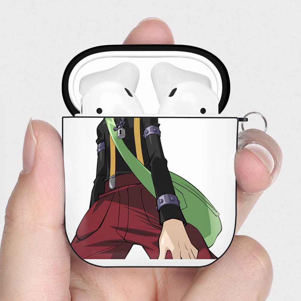 （画像用） 遊☆戯☆王 Yu-Gi-Oh! AirPods 第2世代保護ケース ハードシェル ブラック 耐衝撃・防指紋・カラビナ付き