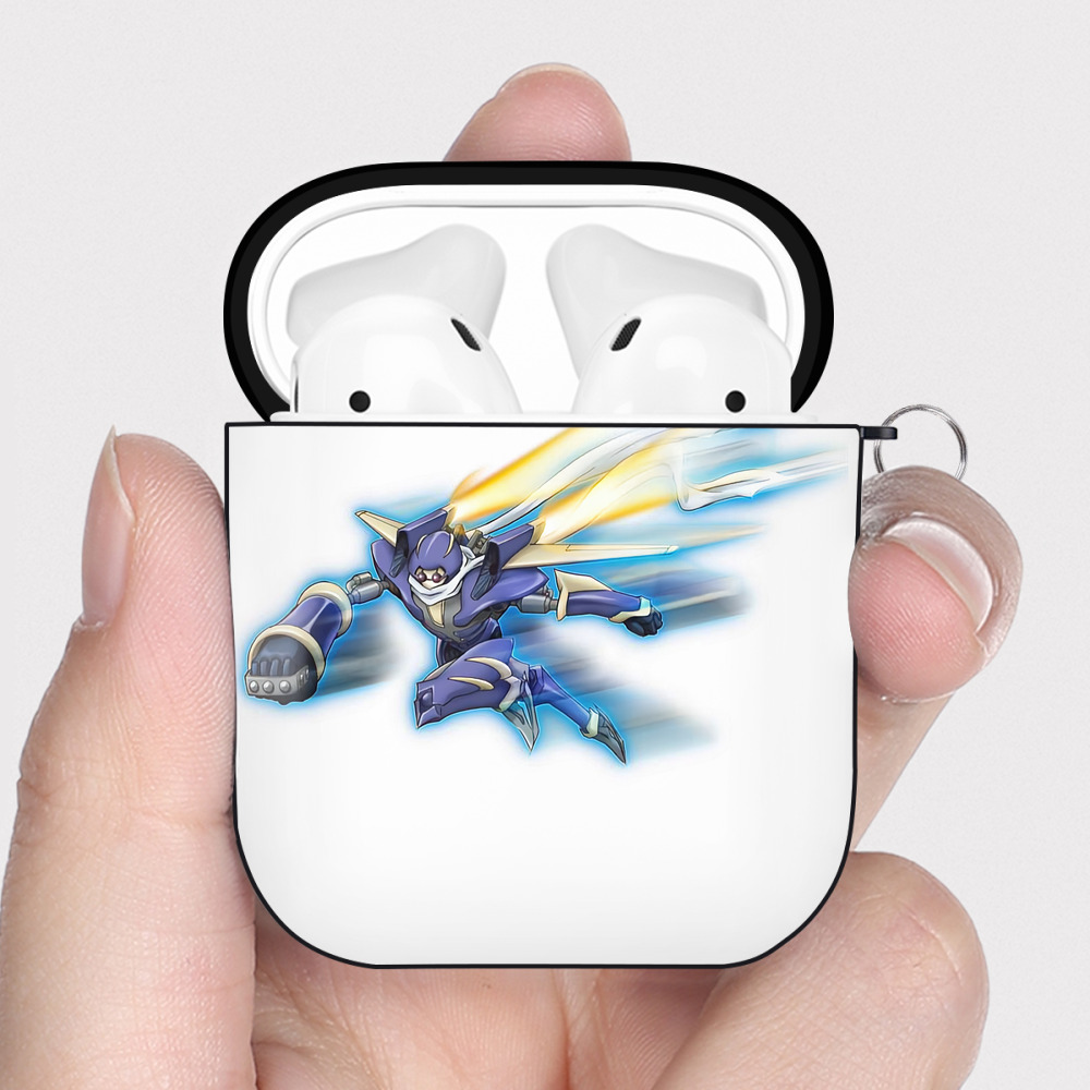 （画像用） 遊☆戯☆王 Yu-Gi-Oh! AirPods 第2世代保護ケース ハードシェル ブラック 耐衝撃・防指紋・カラビナ付き