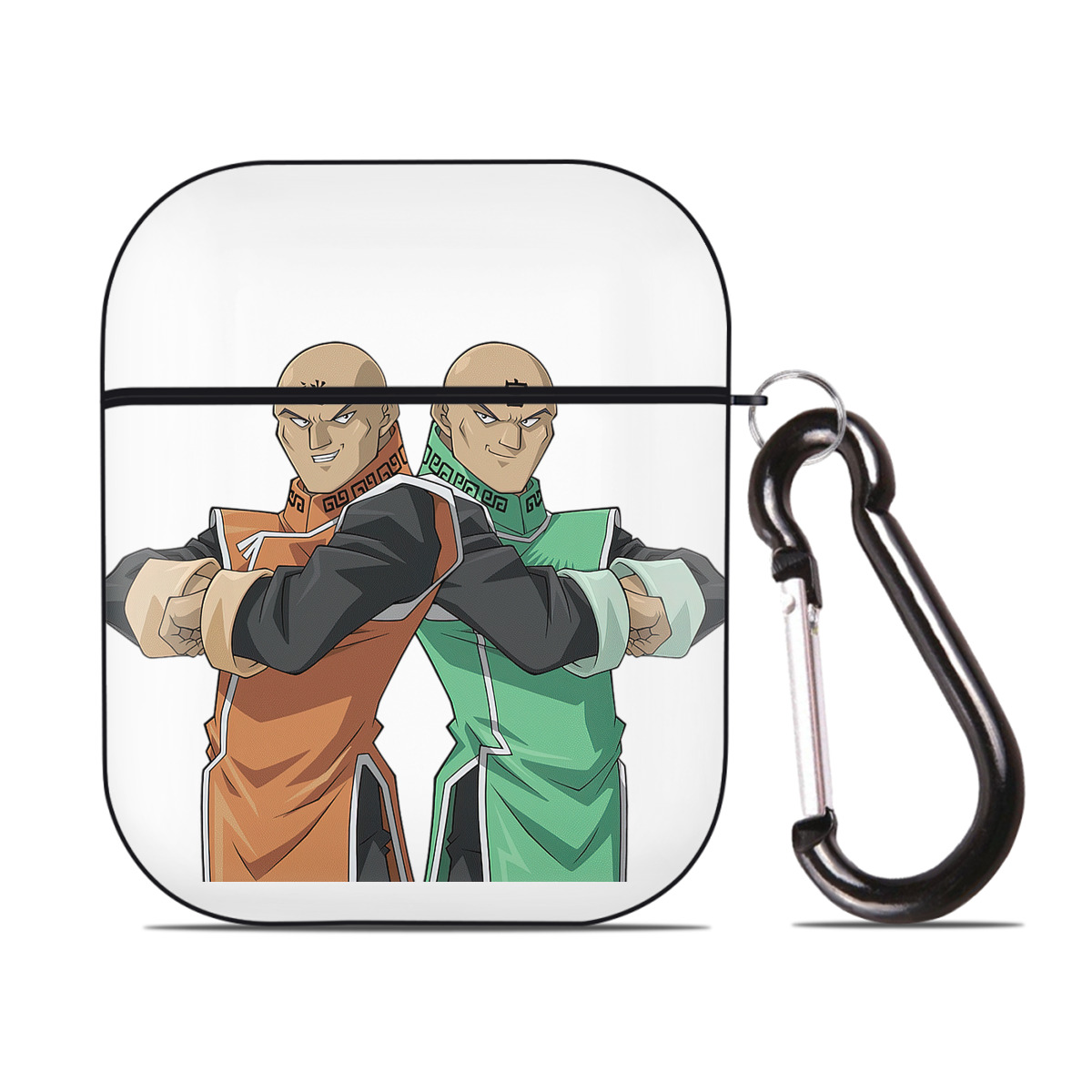 （画像用） 遊☆戯☆王 Yu-Gi-Oh! AirPods 第2世代保護ケース ハードシェル ブラック 耐衝撃・防指紋・カラビナ付き