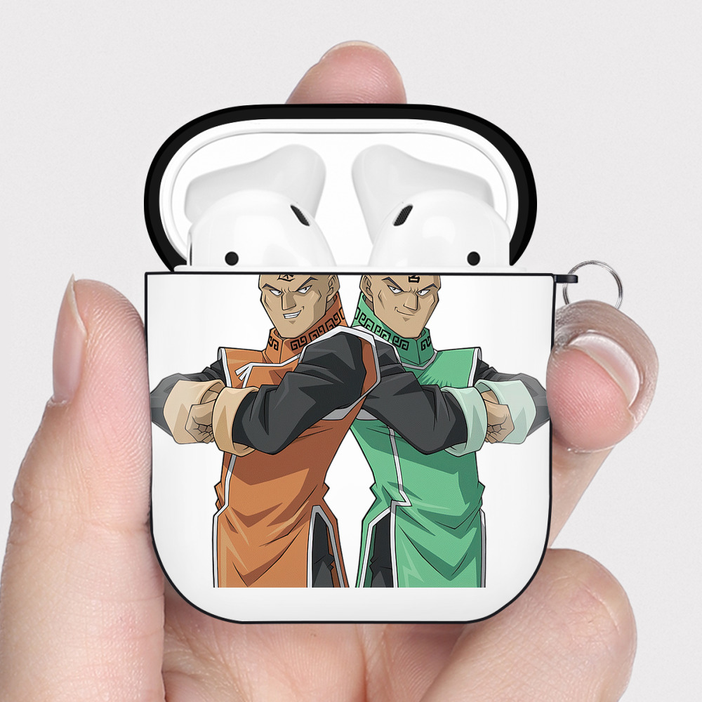 （画像用） 遊☆戯☆王 Yu-Gi-Oh! AirPods 第2世代保護ケース ハードシェル ブラック 耐衝撃・防指紋・カラビナ付き