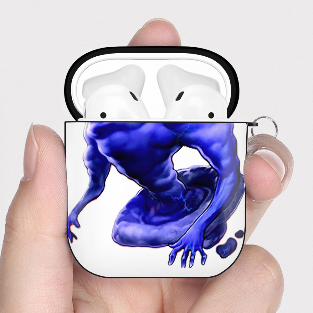（画像用） 遊☆戯☆王 Yu-Gi-Oh! AirPods 第2世代保護ケース ハードシェル ブラック 耐衝撃・防指紋・カラビナ付き