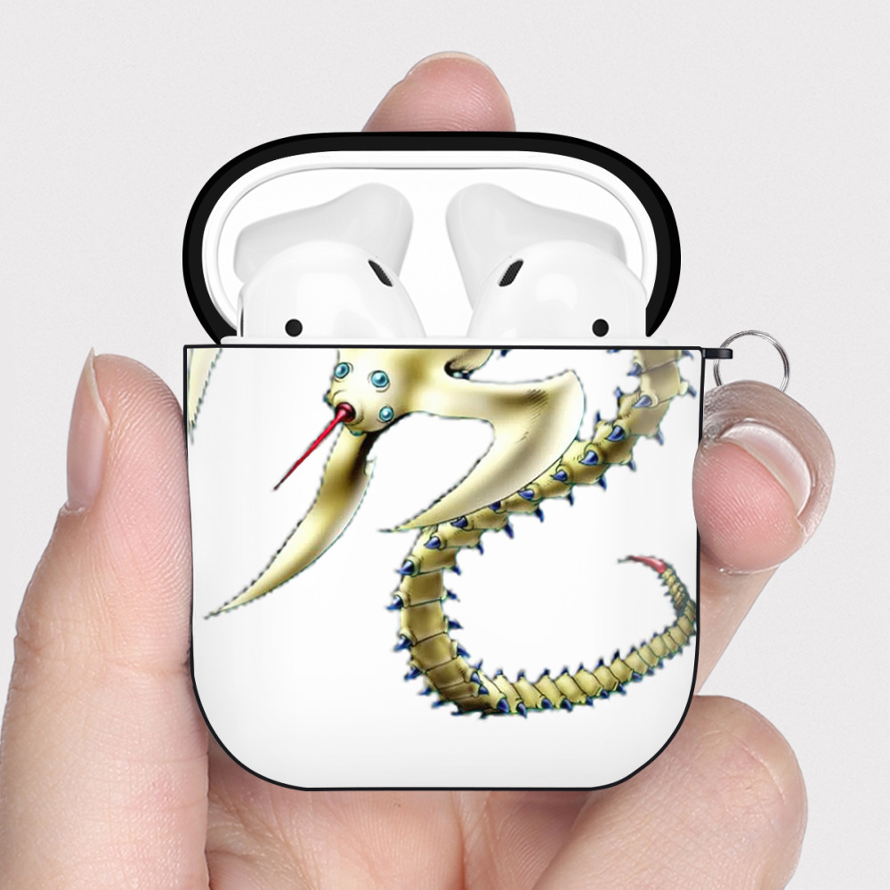 （画像用） 遊☆戯☆王 Yu-Gi-Oh! AirPods 第2世代保護ケース ハードシェル ブラック 耐衝撃・防指紋・カラビナ付き