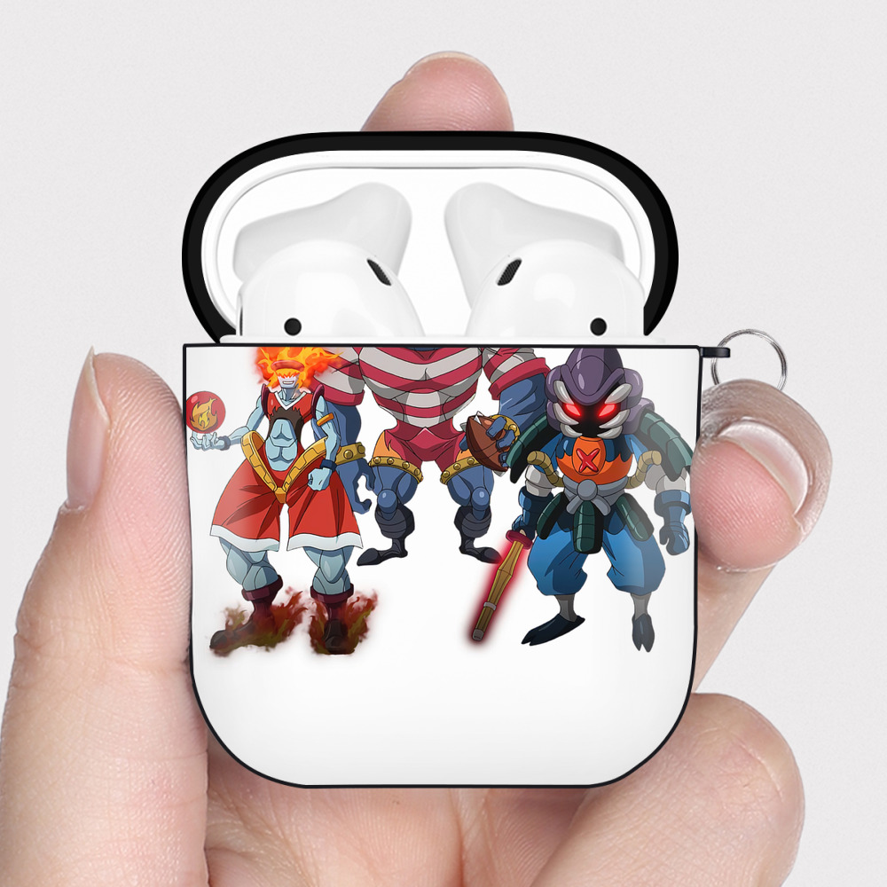 （画像用） 遊☆戯☆王 Yu-Gi-Oh! AirPods 第2世代保護ケース ハードシェル ブラック 耐衝撃・防指紋・カラビナ付き