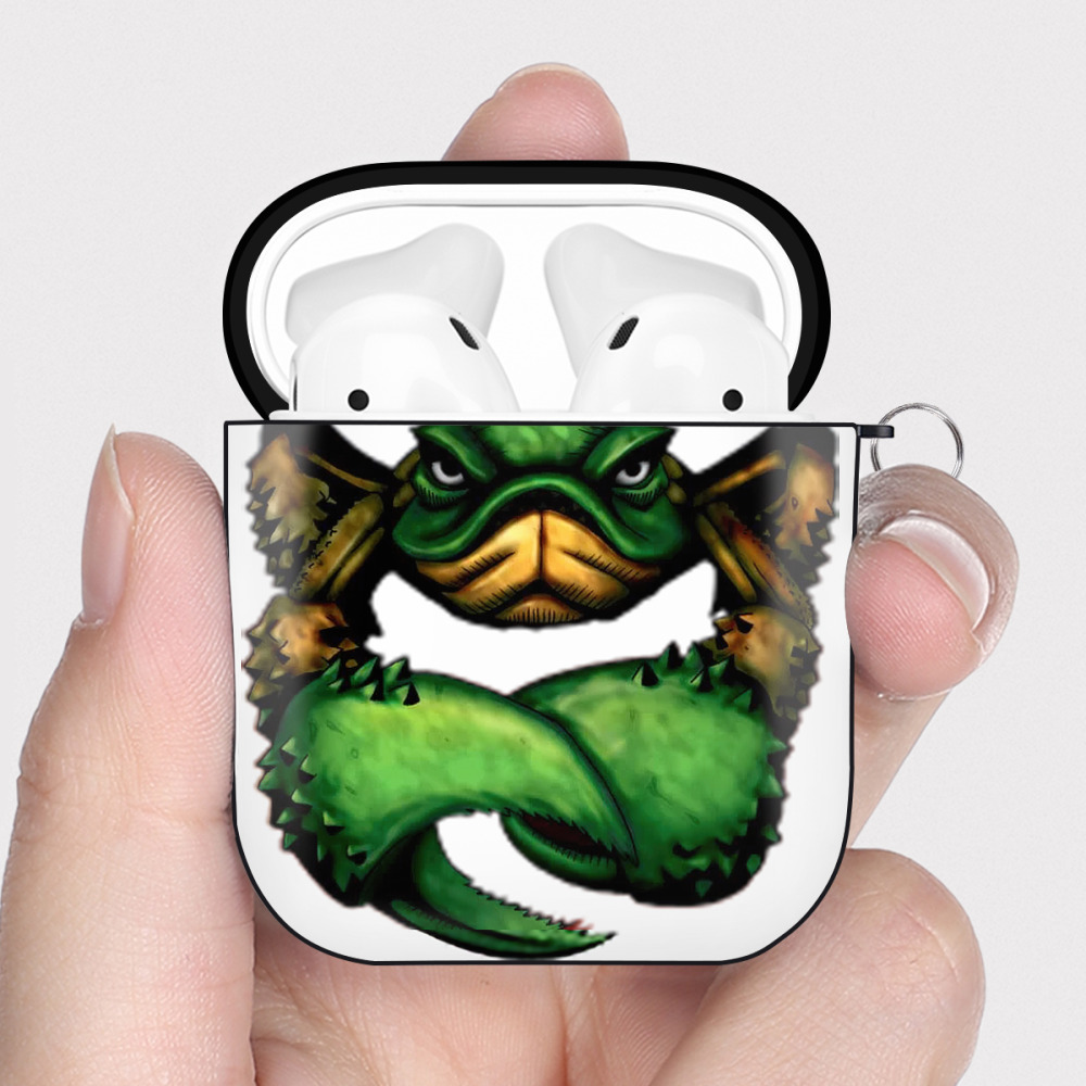 （画像用） 遊☆戯☆王 Yu-Gi-Oh! AirPods 第2世代保護ケース ハードシェル ブラック 耐衝撃・防指紋・カラビナ付き