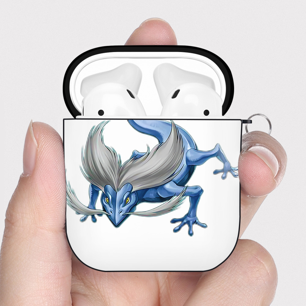 （画像用） 遊☆戯☆王 Yu-Gi-Oh! AirPods 第2世代保護ケース ハードシェル ブラック 耐衝撃・防指紋・カラビナ付き