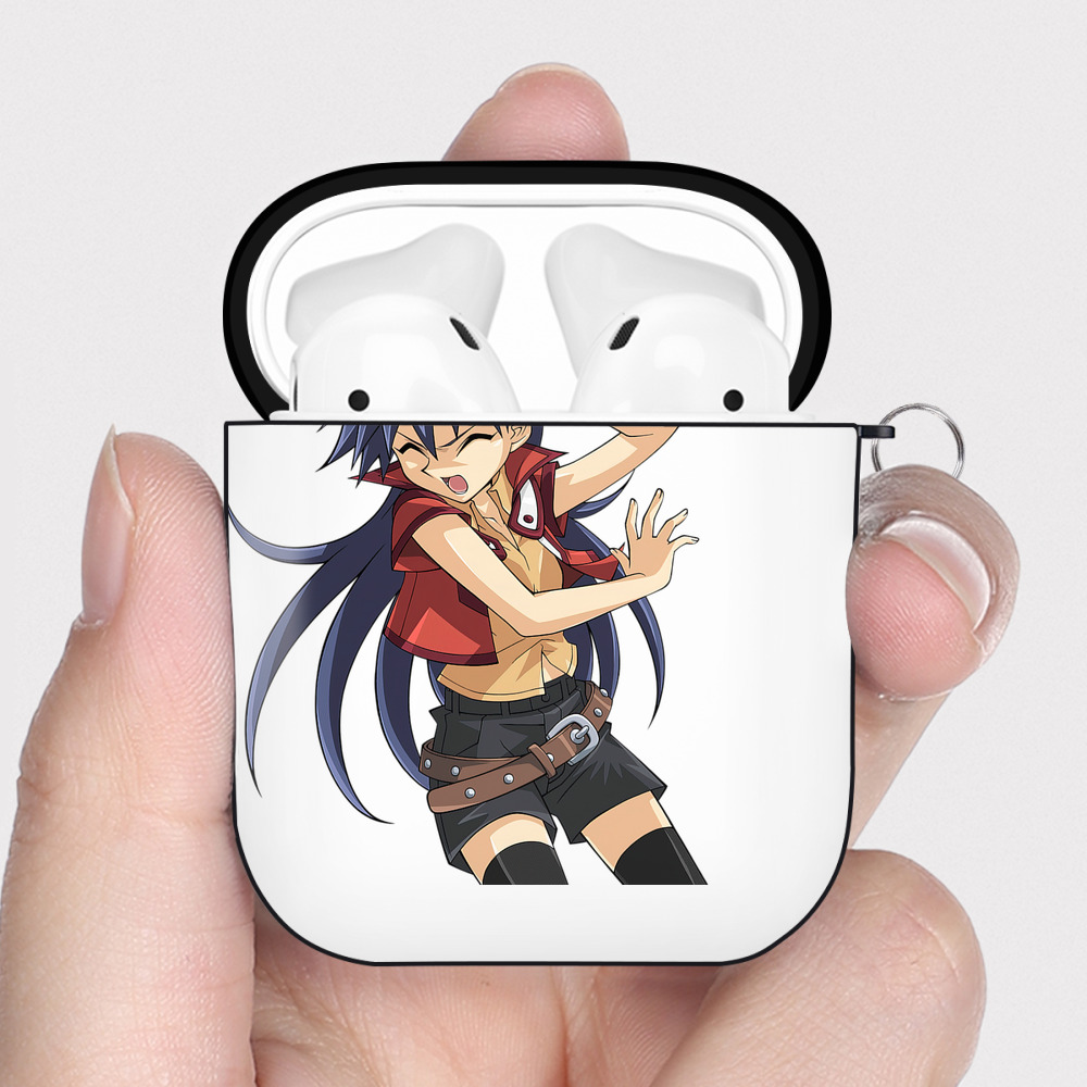 （画像用） 遊☆戯☆王 Yu-Gi-Oh! AirPods 第2世代保護ケース ハードシェル ブラック 耐衝撃・防指紋・カラビナ付き